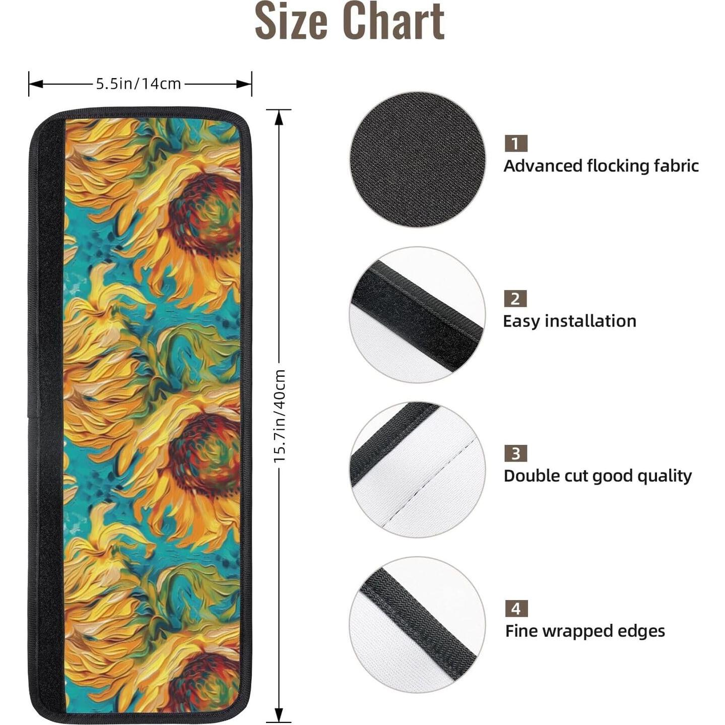 4 Fundas para Manijas de Refrigerador NeuKim Girasol 40x14 cm