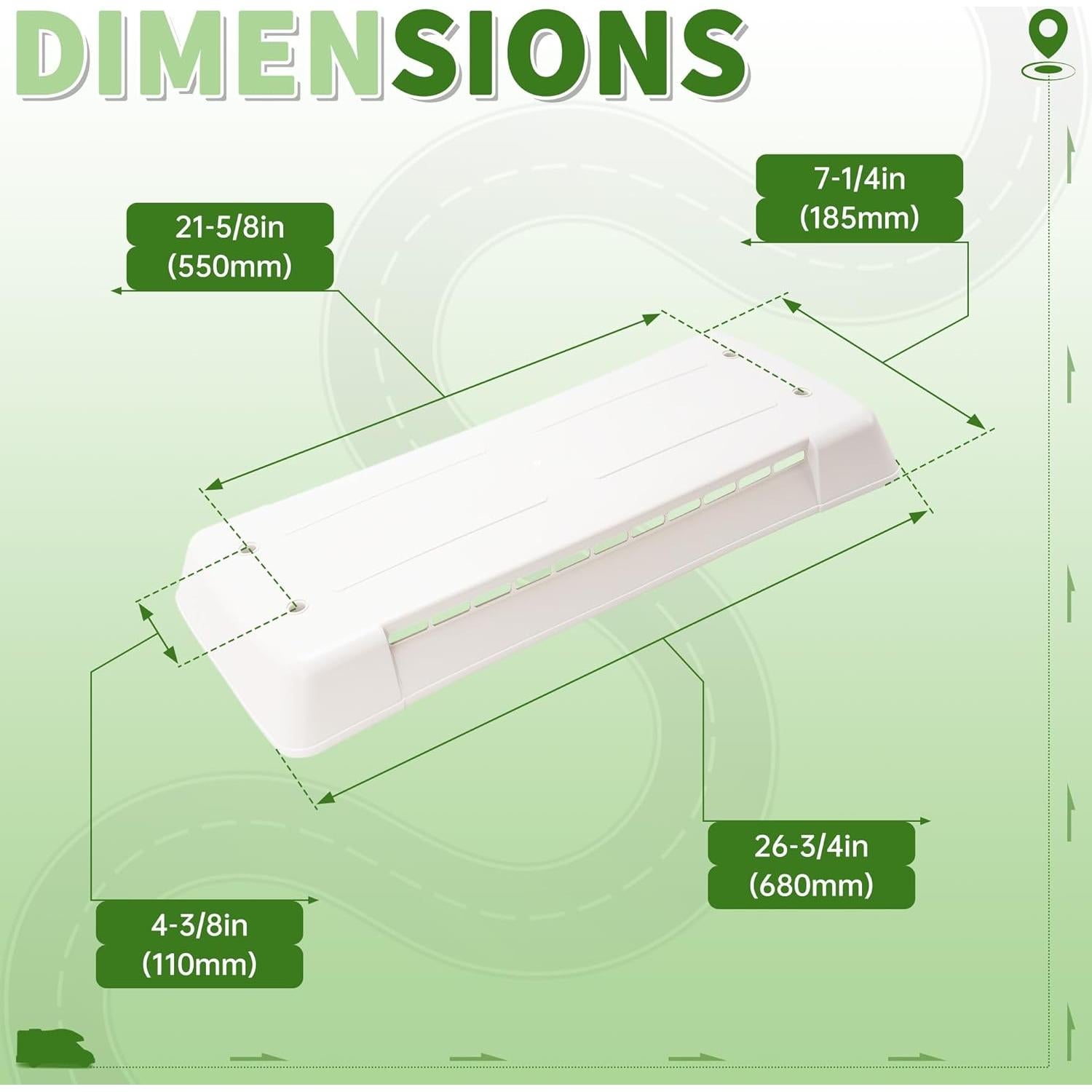 Cubierta de Ventilación Refrigerador KUAFU GO-3228 Blanca