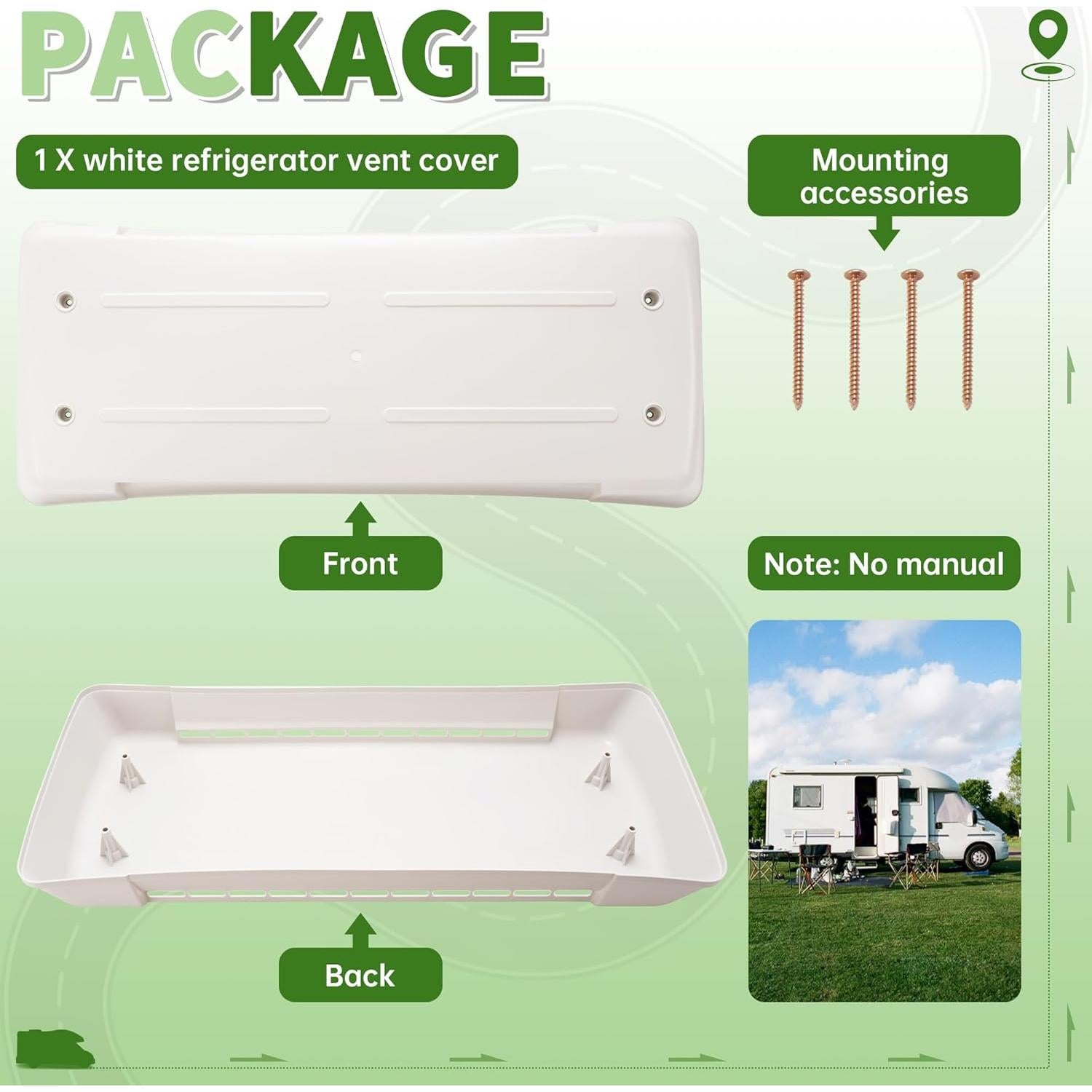 Cubierta de Ventilación Refrigerador KUAFU GO-3228 Blanca