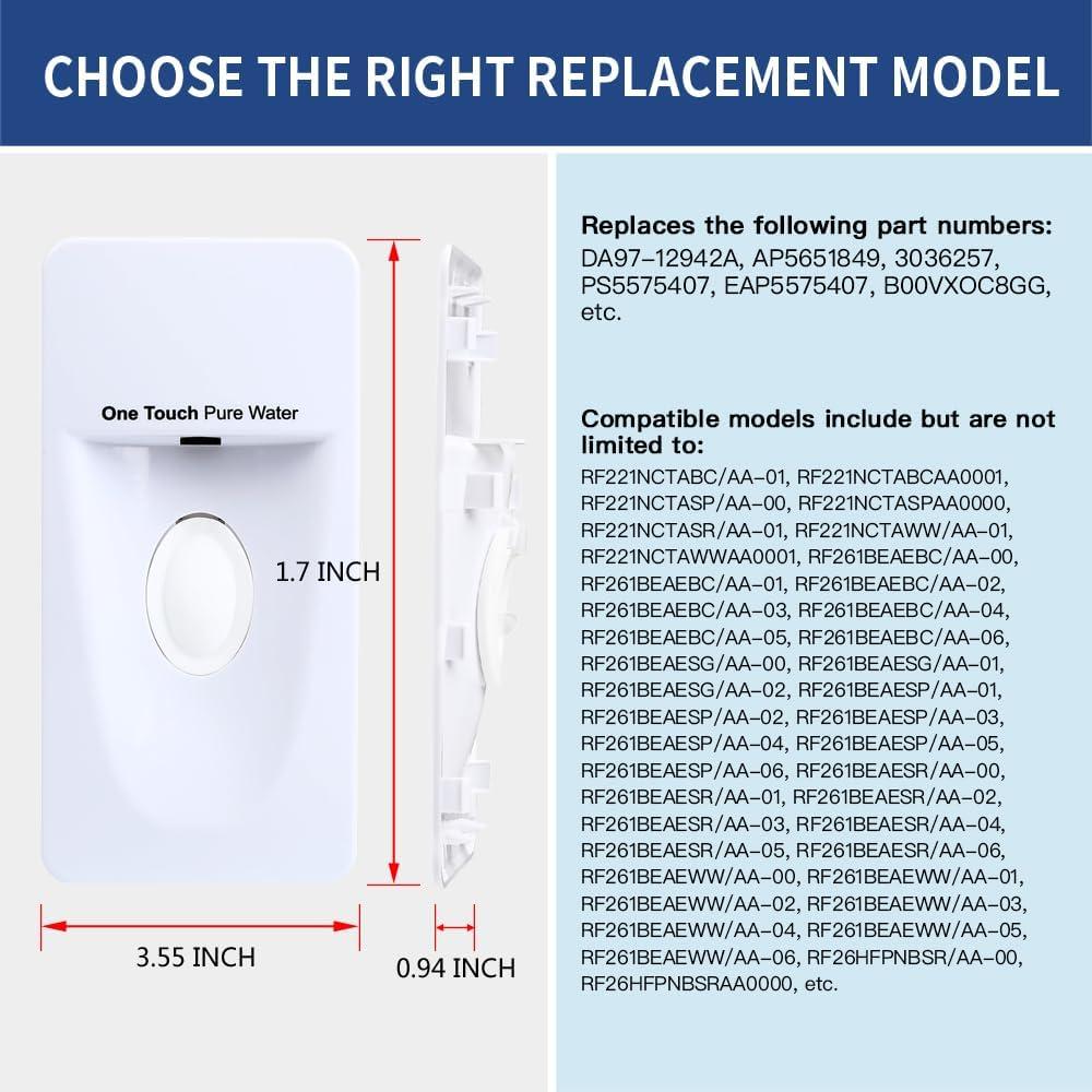 Cubierta dispensador hielo Samsung DA97-12942A - Repuesto