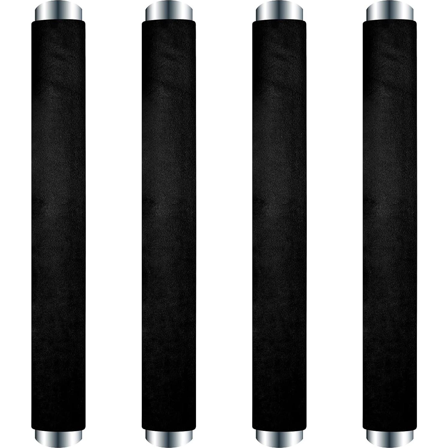 Cubiertas de Manijas de Refrigerador Kewjug 4Pcs Negro