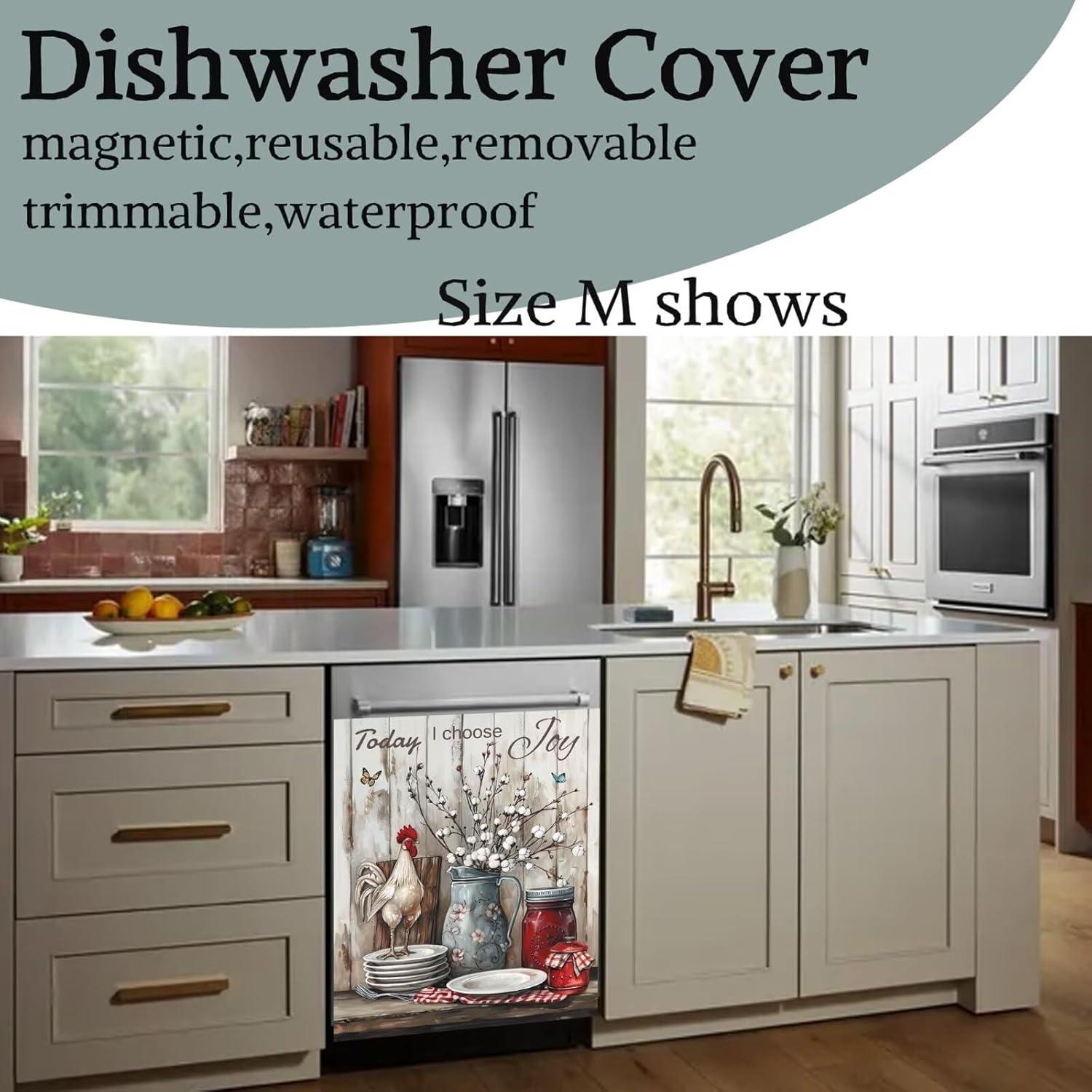 Cubierta Magnética para Lavavajillas Gallo Floral 58x66 cm