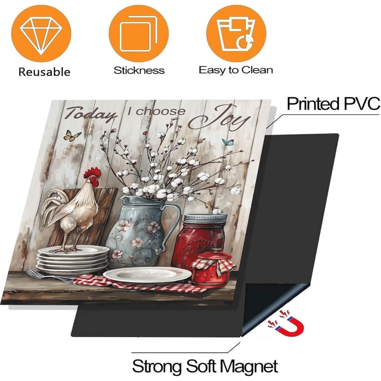 Cubierta Magnética para Lavavajillas Gallo Floral 58x66 cm