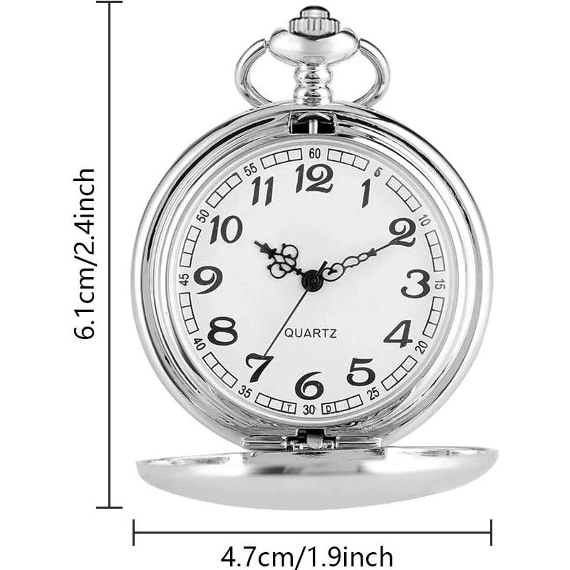 Juego de 2 Relojes de Bolsillo Alladaga Clásicos con Cadena