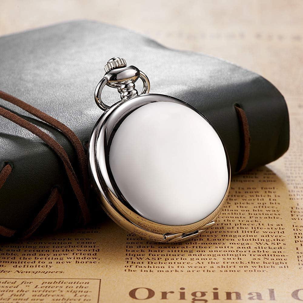 Juego de 2 Relojes de Bolsillo Alladaga Clásicos con Cadena