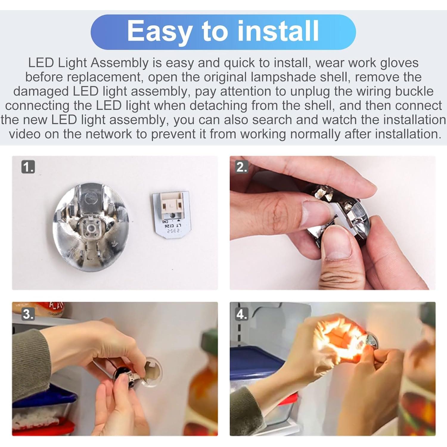 Conjunto de Luz LED para Refrigerador GE WR55X11132 - 2024