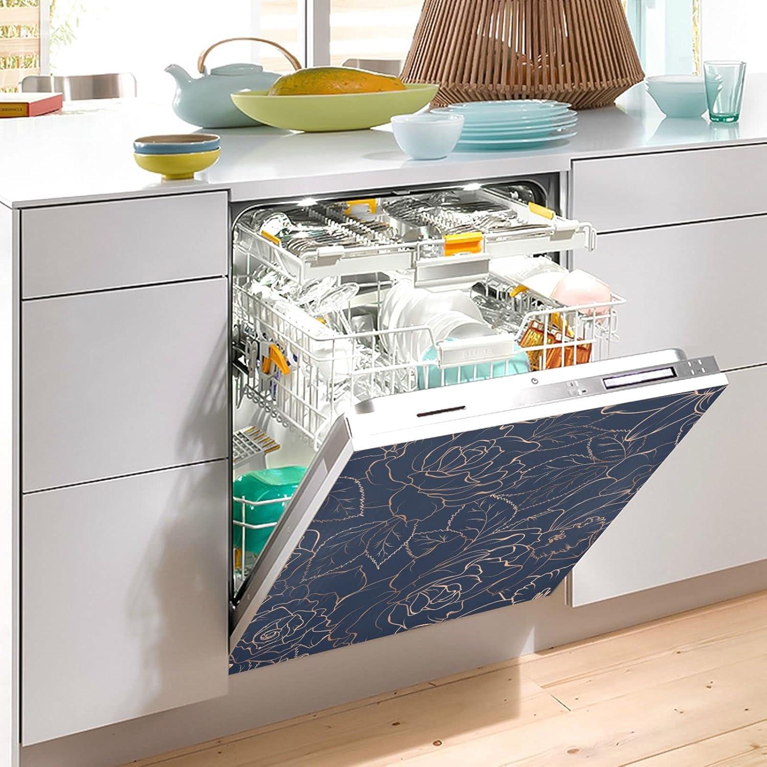 Cubierta Magnética para Lavavajillas Bolaz Rosa Floral 58x66 cm