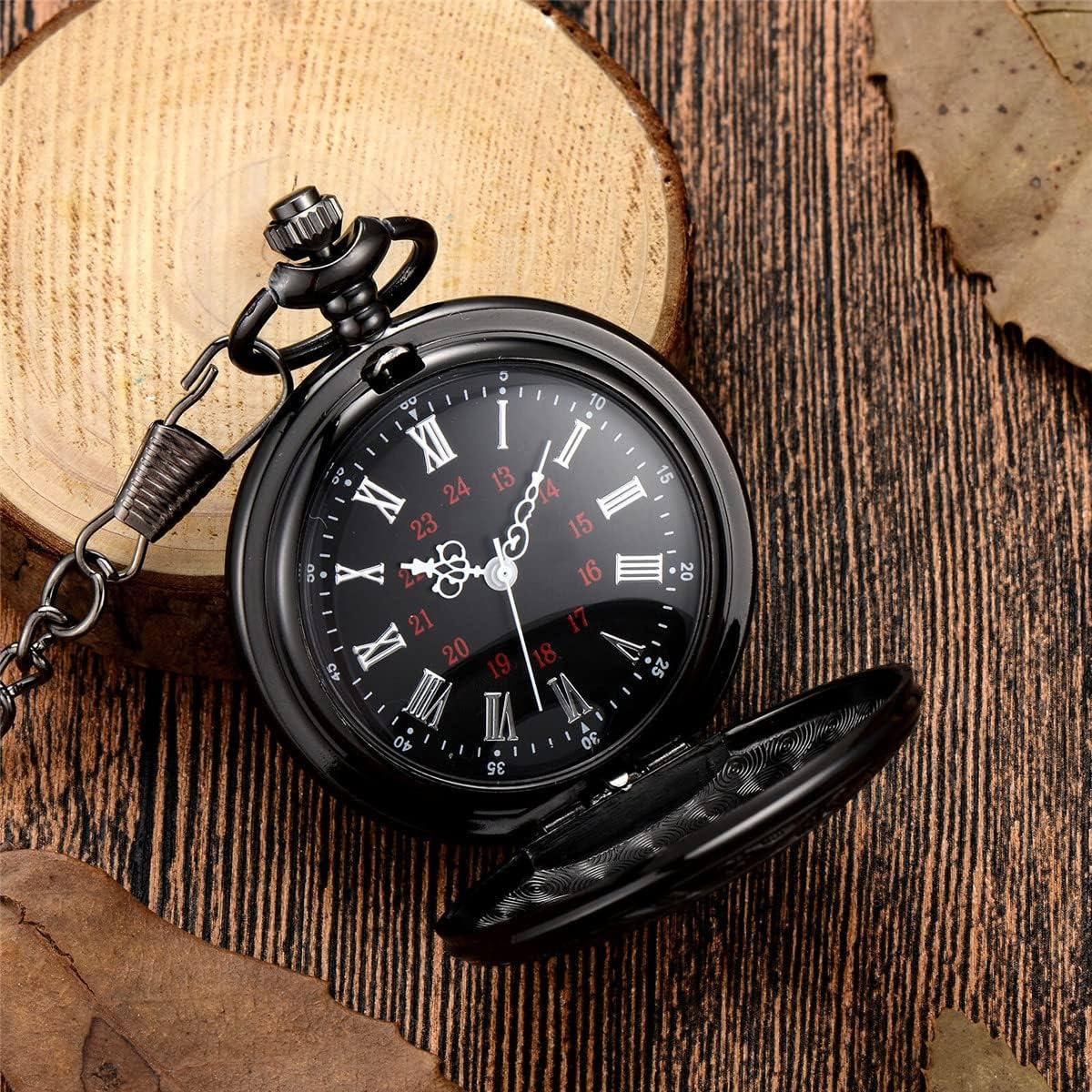 Reloj de bolsillo vintage MJSCPHBJK con números romanos