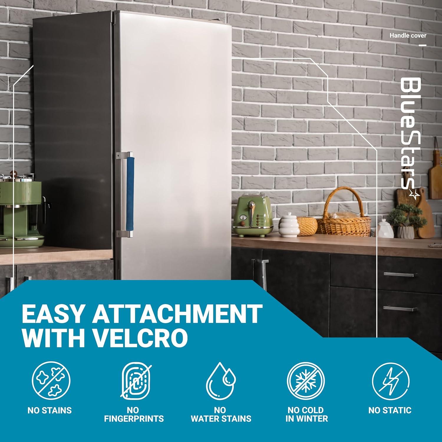 Cubiertas para Manijas de Refrigerador BlueStars 4 Pzas Azul