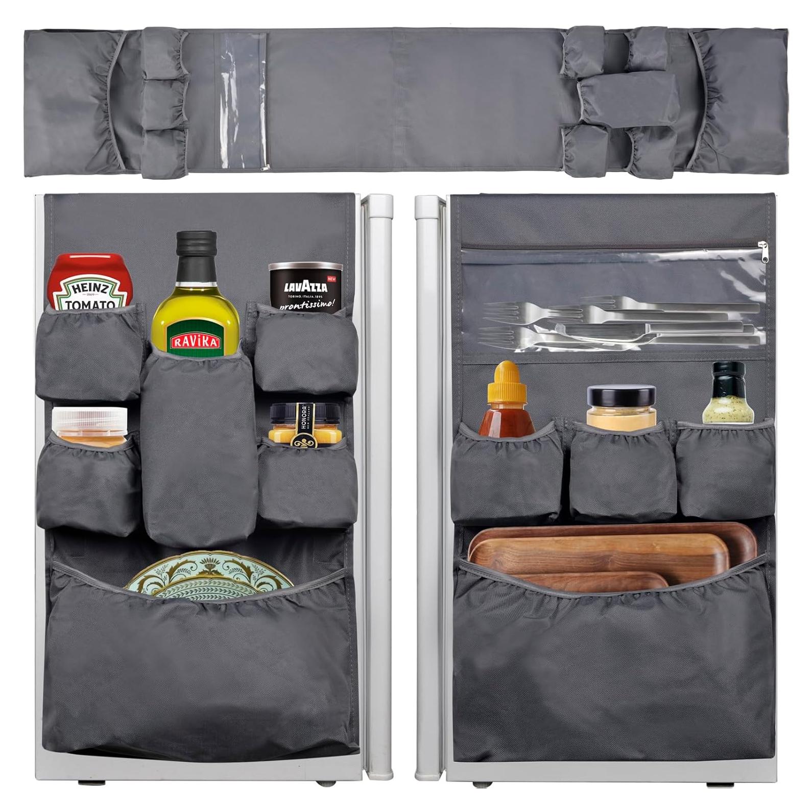 Organizador de Mini Nevera ChezMax 12 Bolsillos Gris