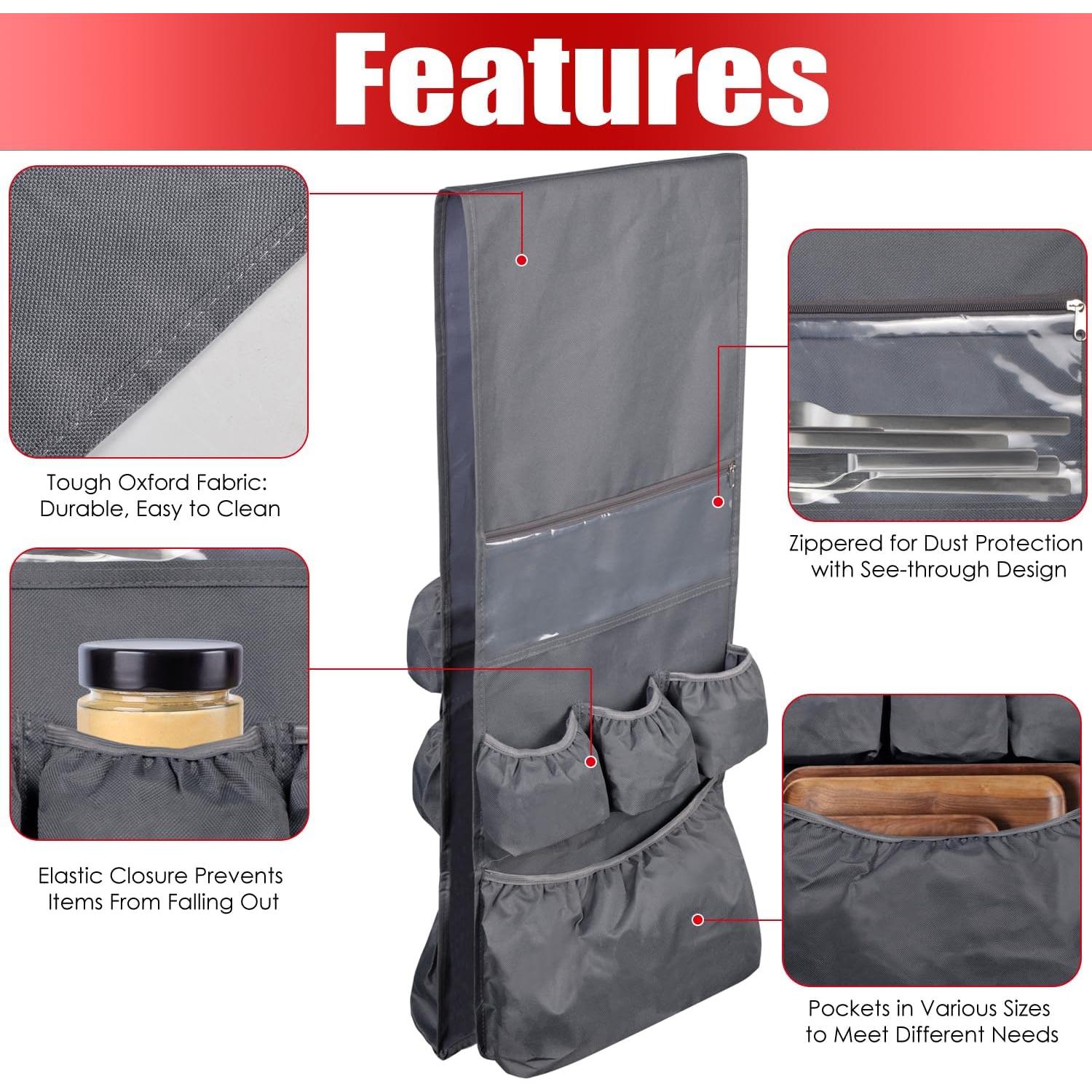 Organizador de Mini Nevera ChezMax 12 Bolsillos Gris