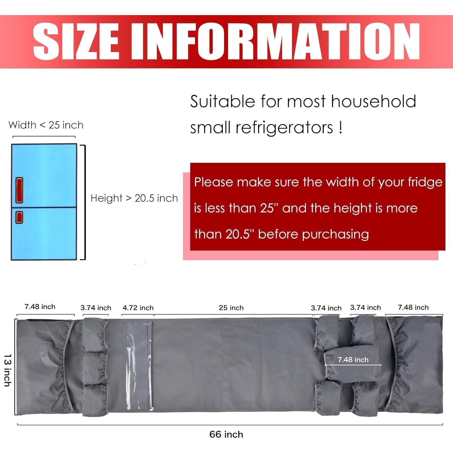 Organizador de Mini Nevera ChezMax 12 Bolsillos Gris