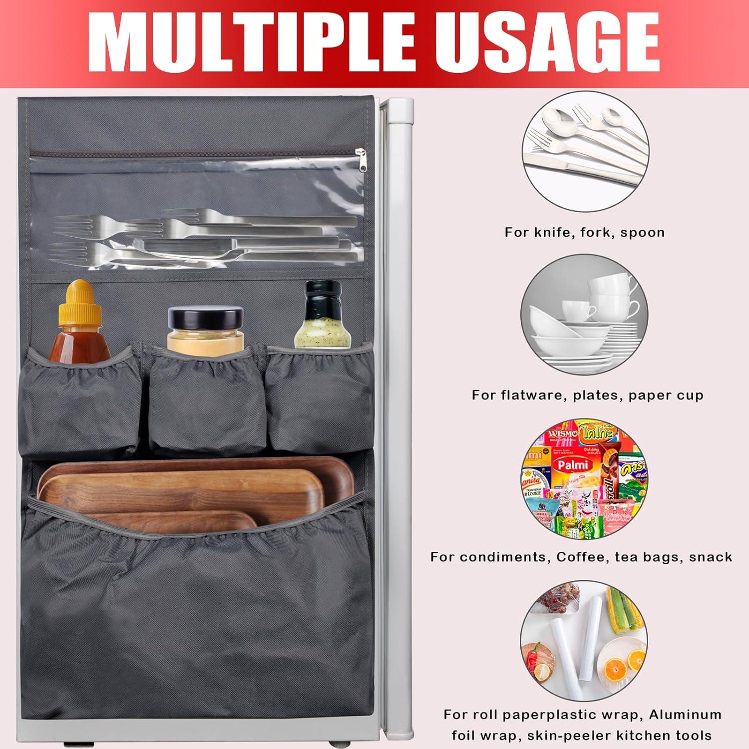 Organizador de Mini Nevera ChezMax 12 Bolsillos Gris