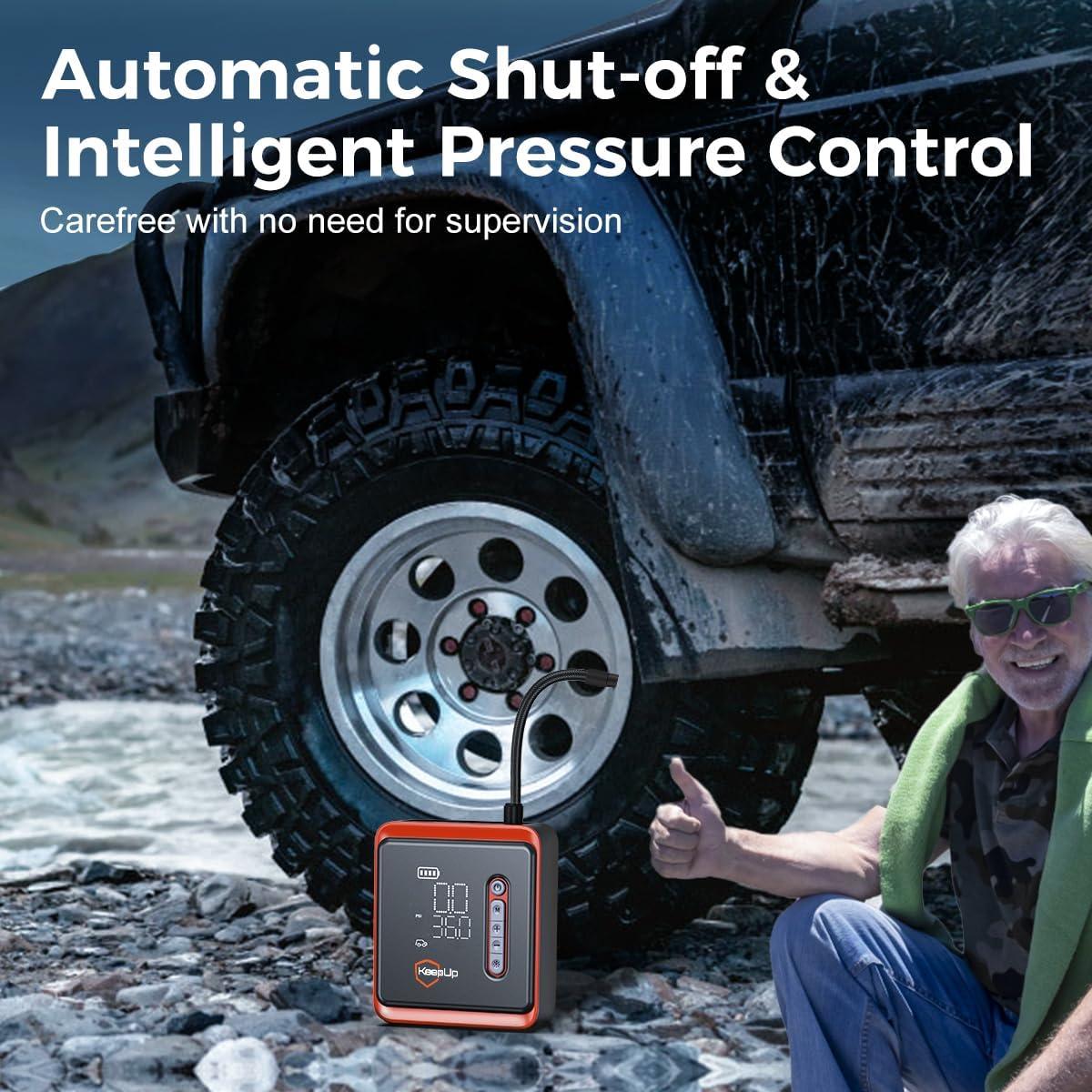 Compresor de Aire Portátil KEEPUP 150 PSI Inflado Rápido
