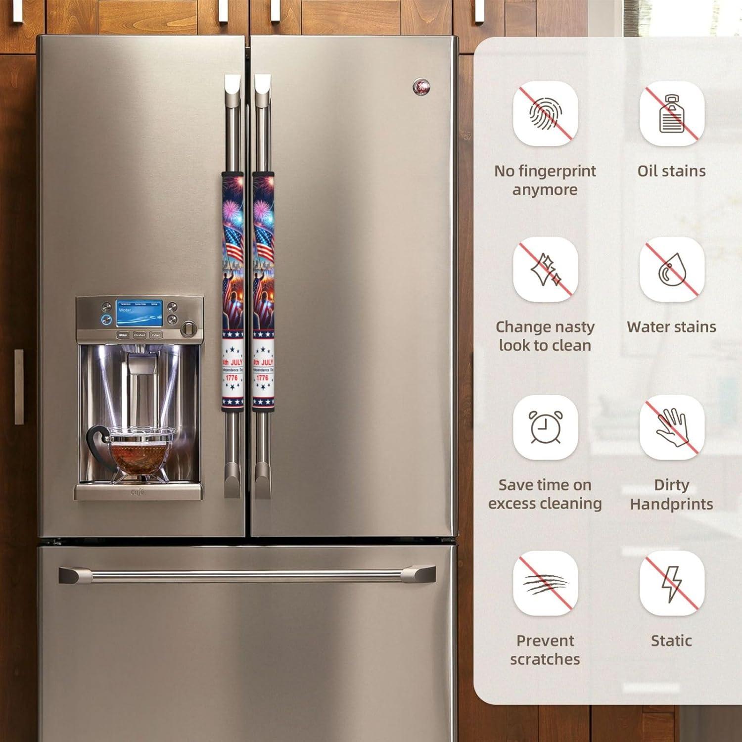 Cubiertas para Manijas de Refrigerador LORTURE 4 de Julio - Juego 2