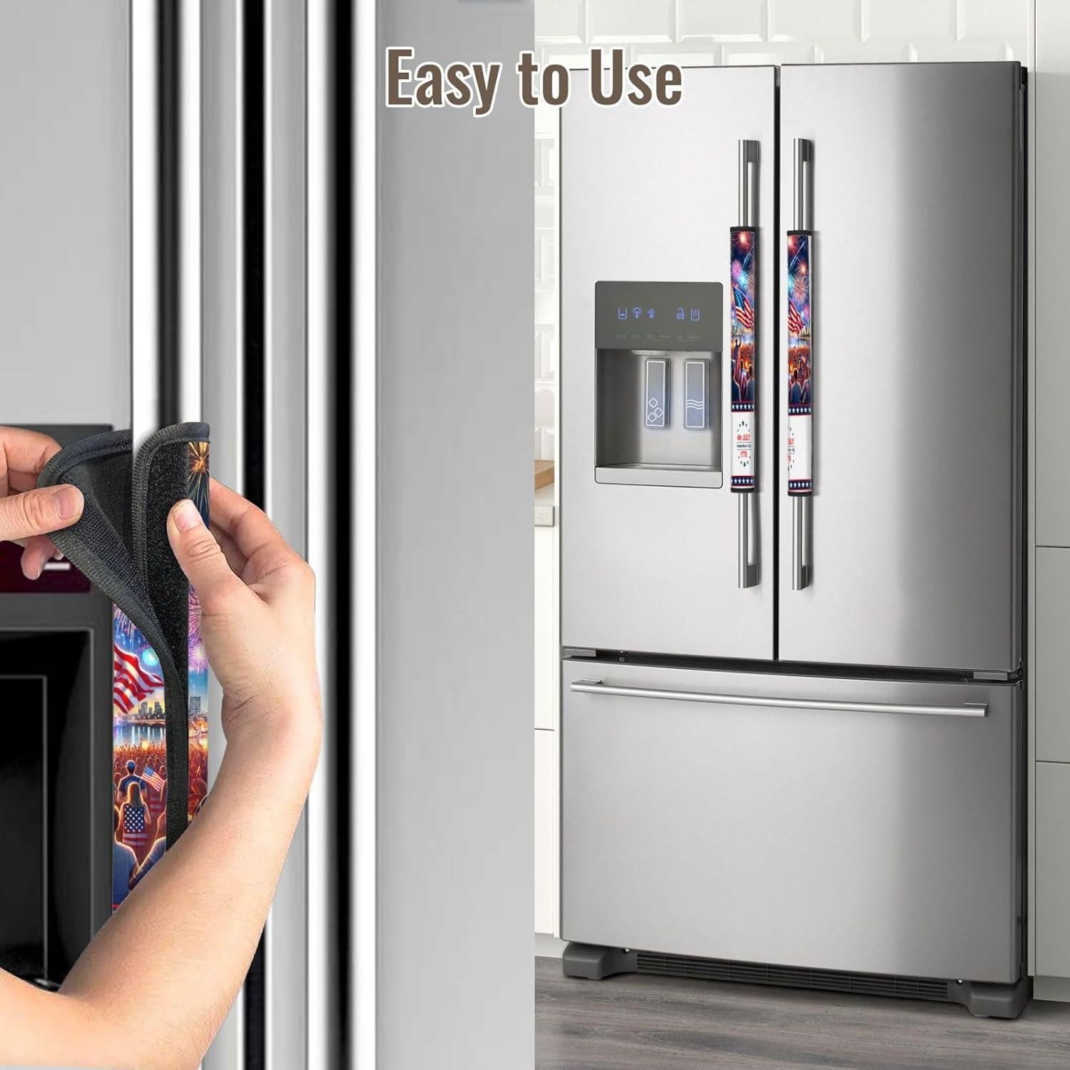 Cubiertas para Manijas de Refrigerador LORTURE 4 de Julio - Juego 2