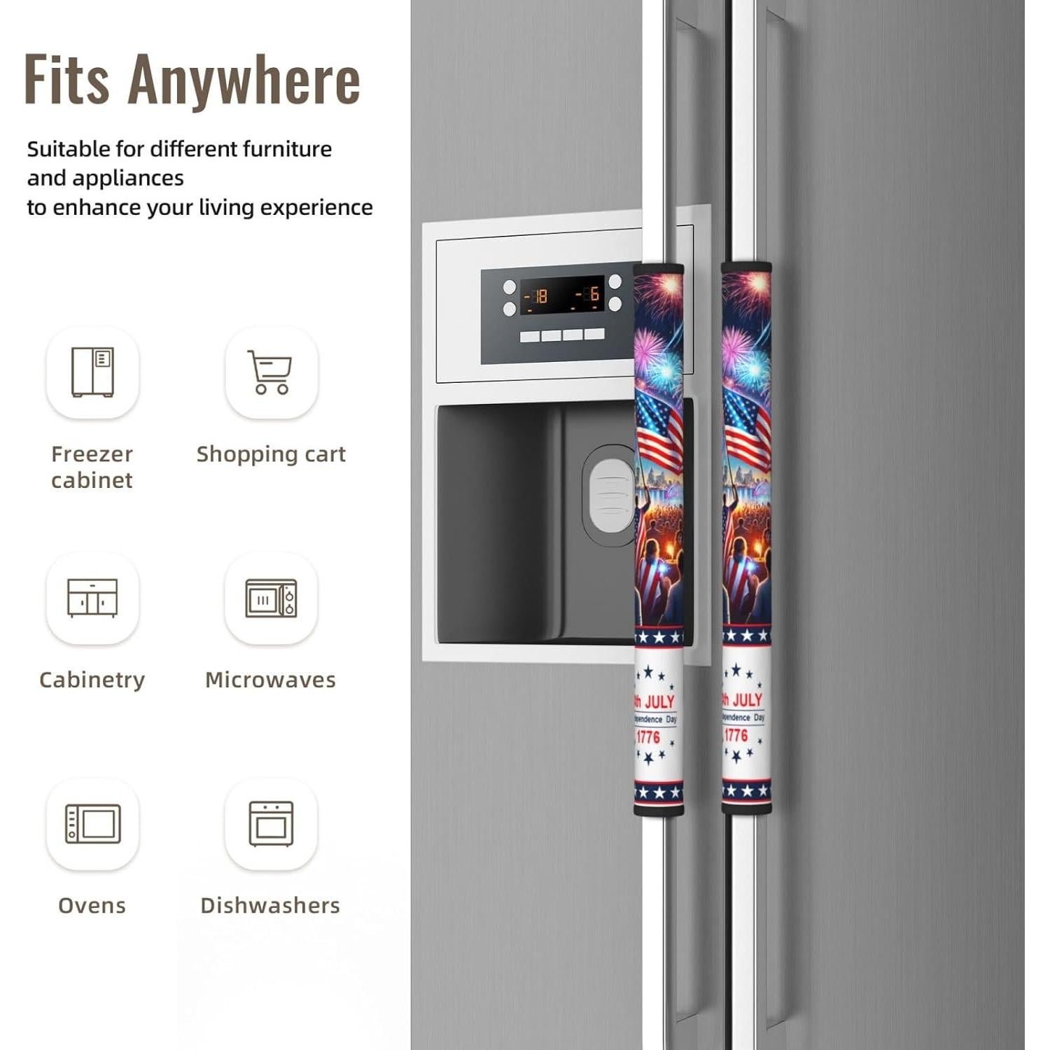 Cubiertas para Manijas de Refrigerador LORTURE 4 de Julio - Juego 2