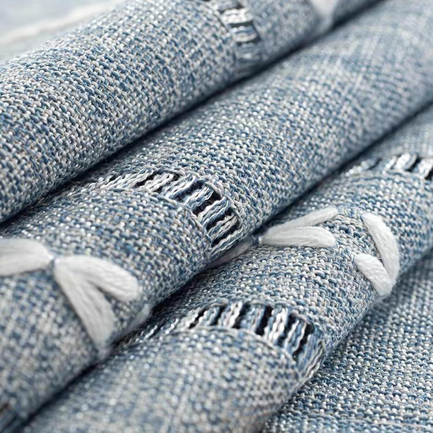 Mantel de Mesa de Noche Utobanh 40x90 cm Azul Grisáceo