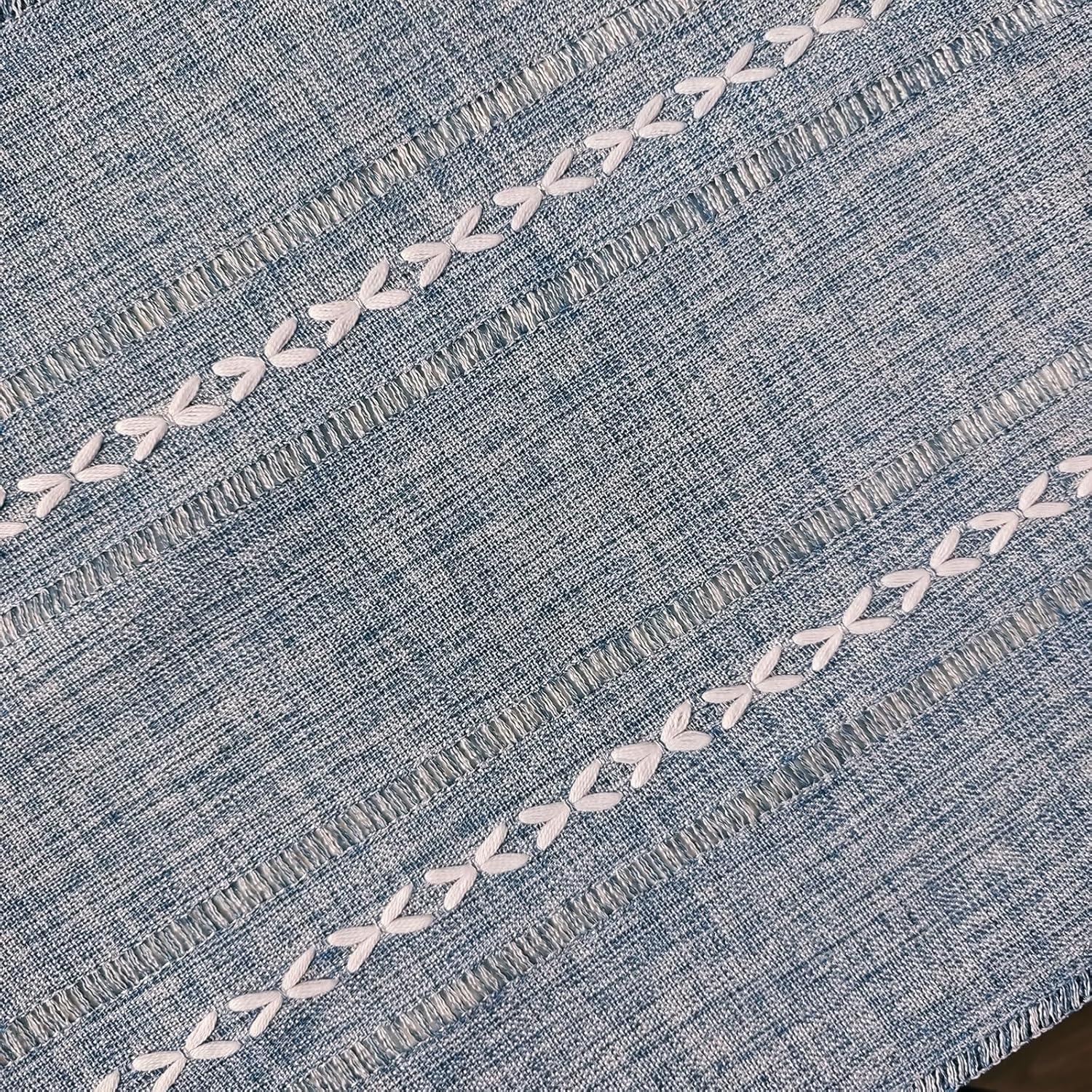 Mantel de Mesa de Noche Utobanh 40x90 cm Azul Grisáceo