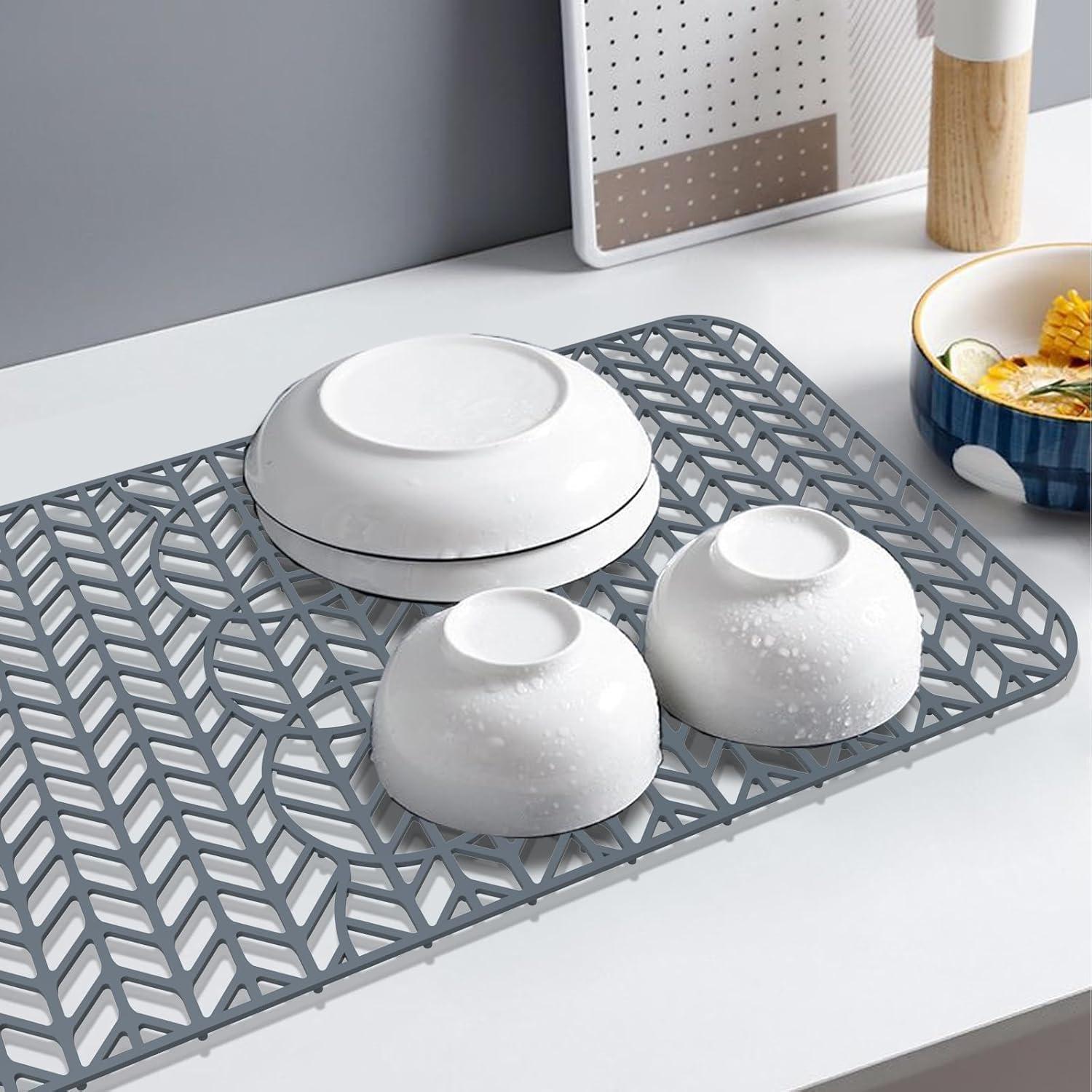 GUUKIN Alfombrilla de Silicona para Fregadero 73.66x39.05cm Gris