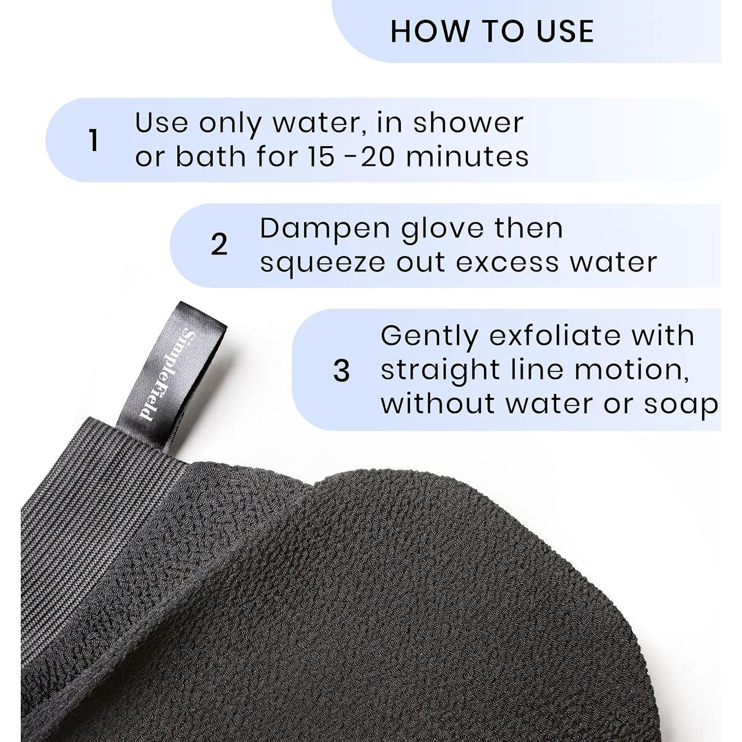 Guantes Exfoliantes Coreanos Kessa 2 Piezas 100% Viscosa