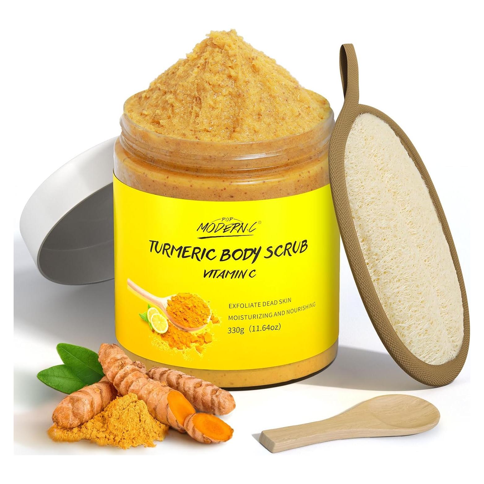 Exfoliante Corporal Orgánico YOUZHI Cúrcuma y Vitamina C 400g