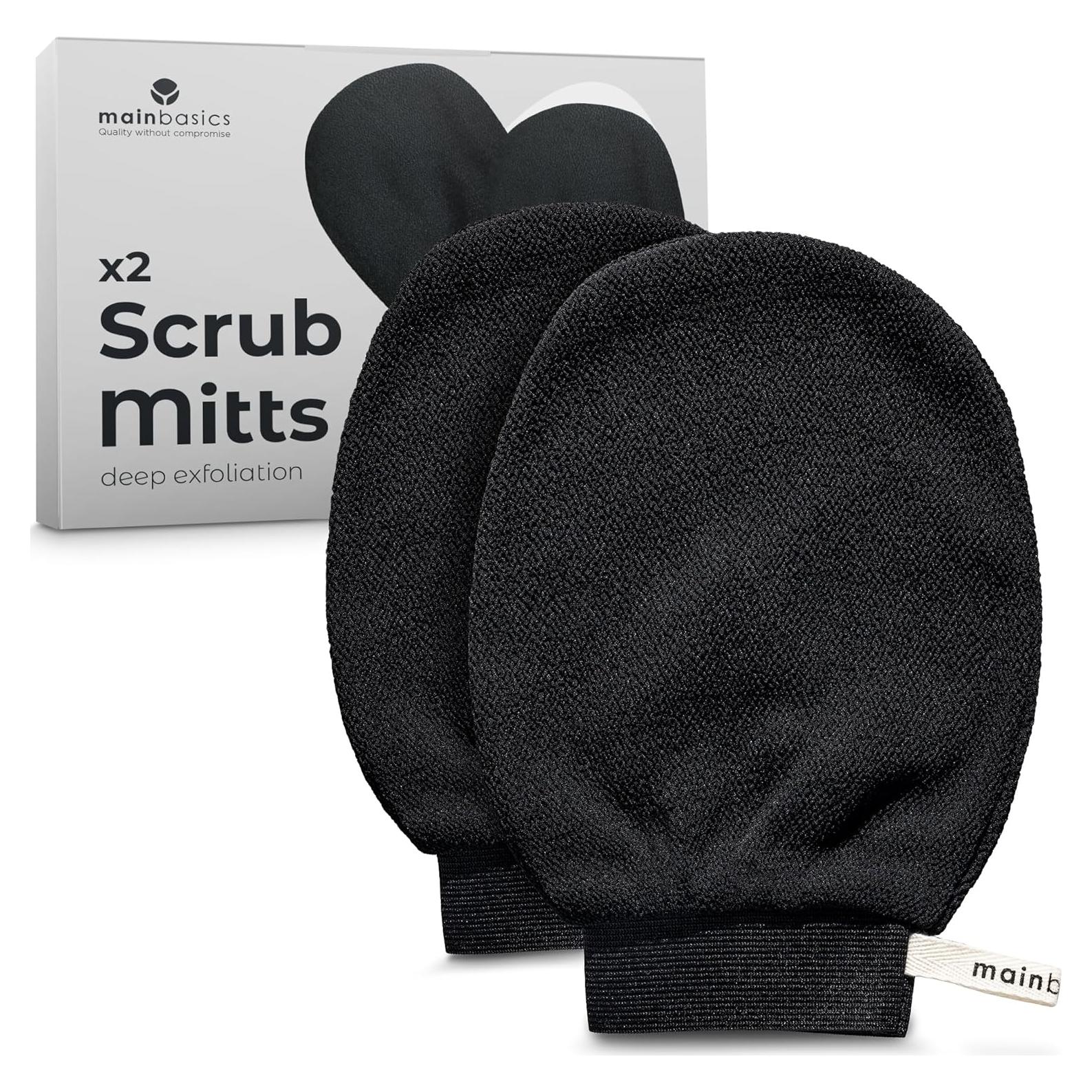 Mitones Exfoliantes Corporales MainBasics - 2 Pack para Piel Suave