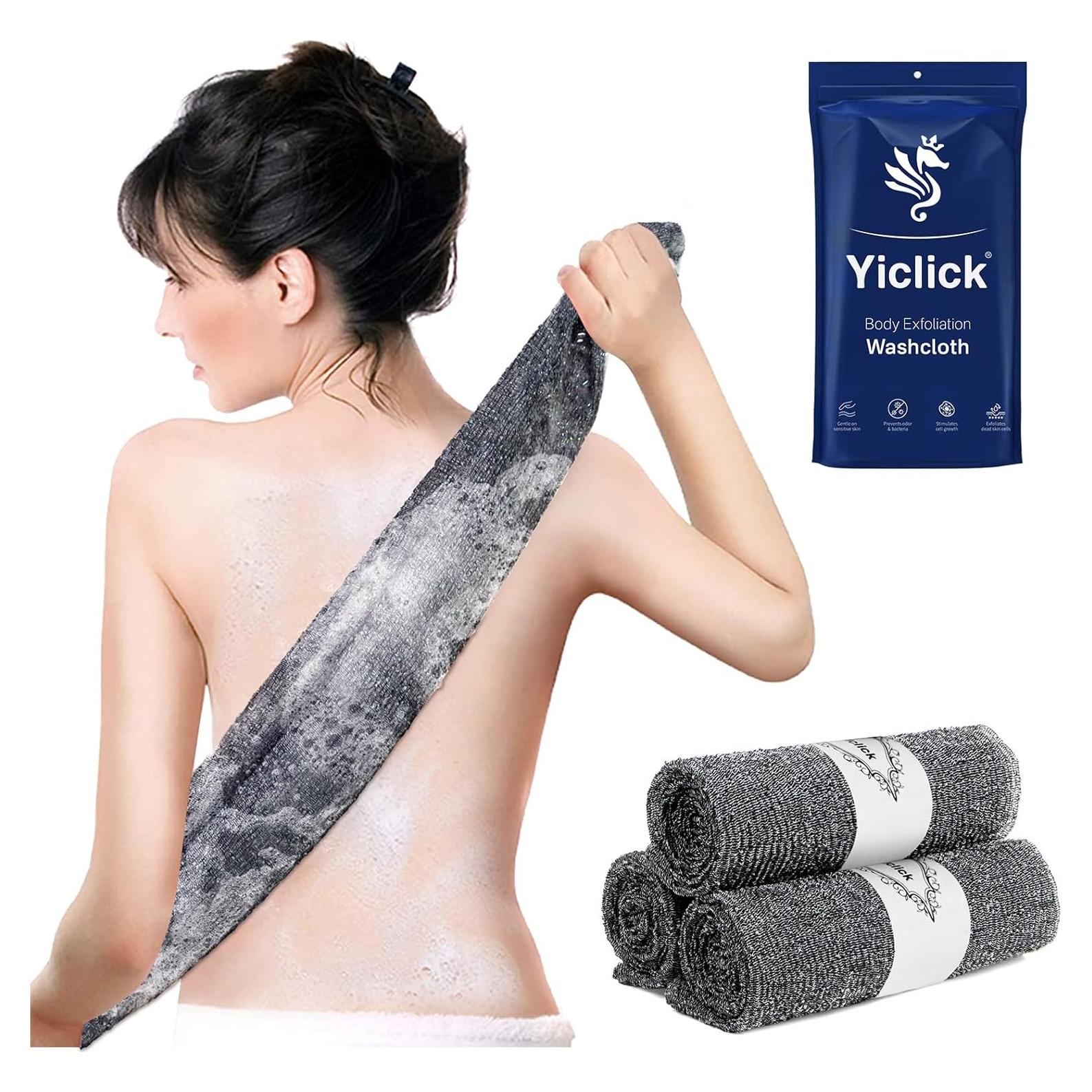 Esponja Exfoliante Yiclick Negra 87.6x29.2 cm para Cuerpo