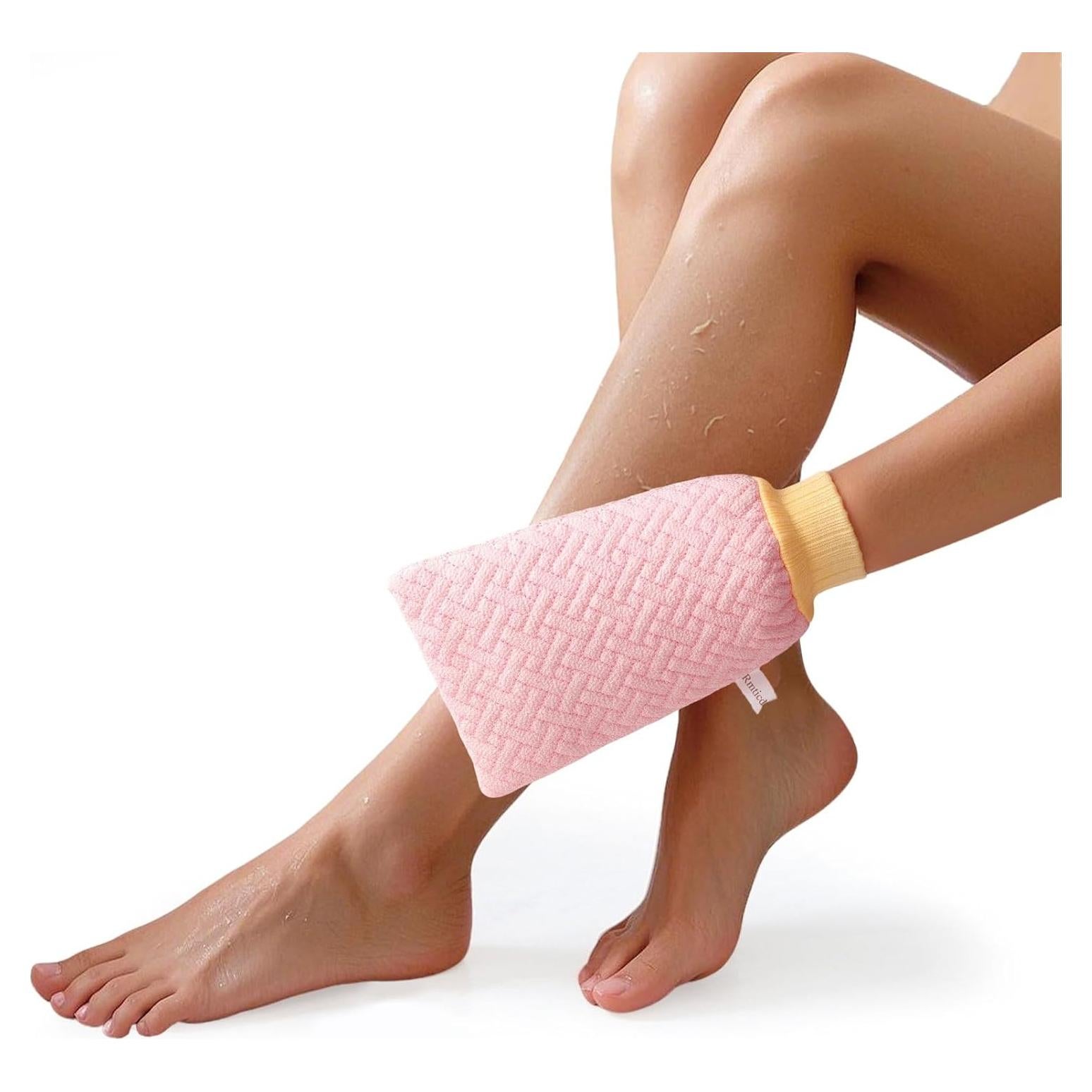 Guante Exfoliante Corporal Shanxi Rosa 3D Viscosa Vegana