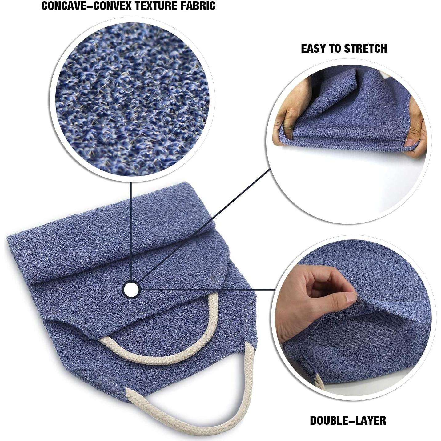 Exfoliante para Espalda Evridwear con Mangos - 2 Piezas Azul