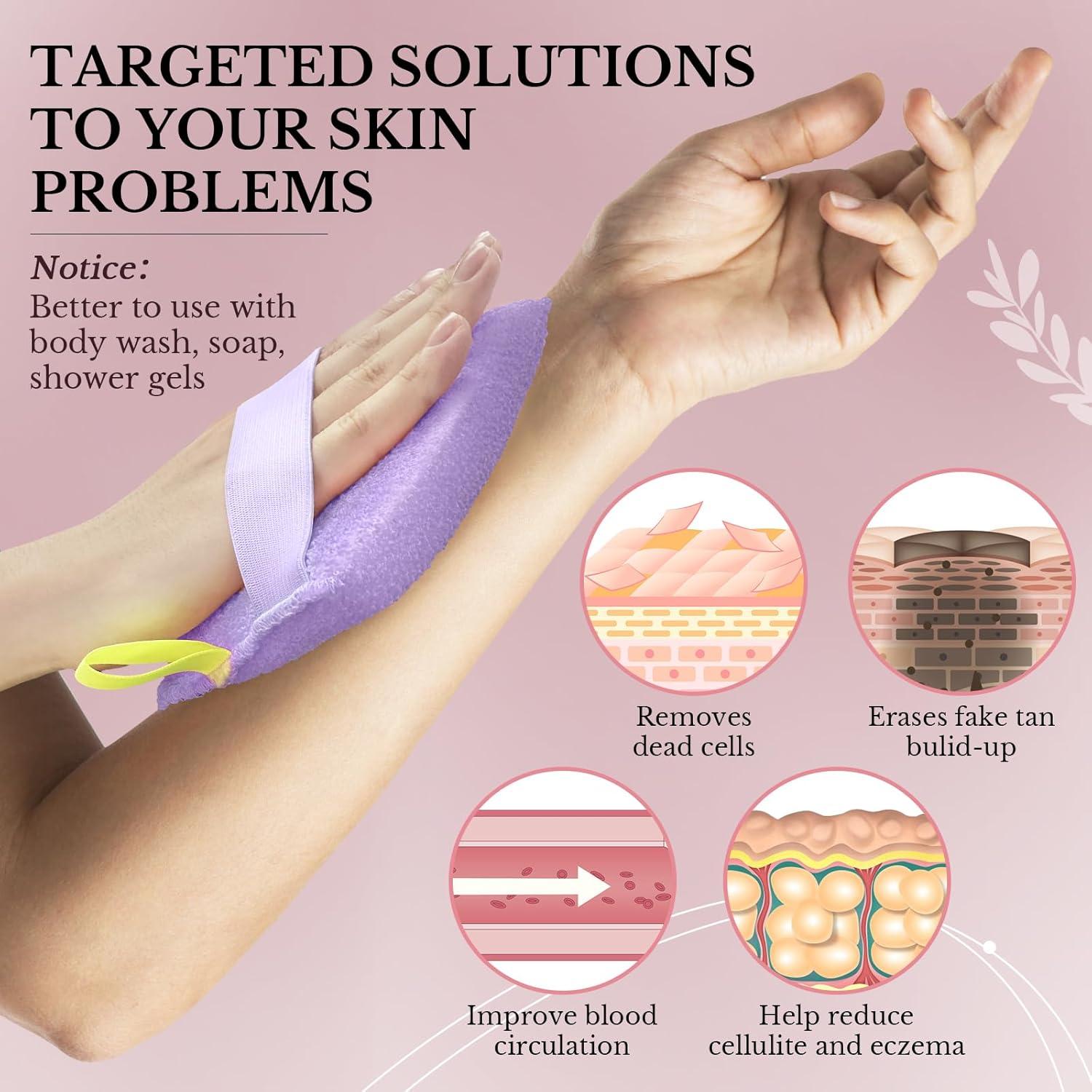 Esponja Exfoliante para el Cuerpo MIG4U - Paquete de 3