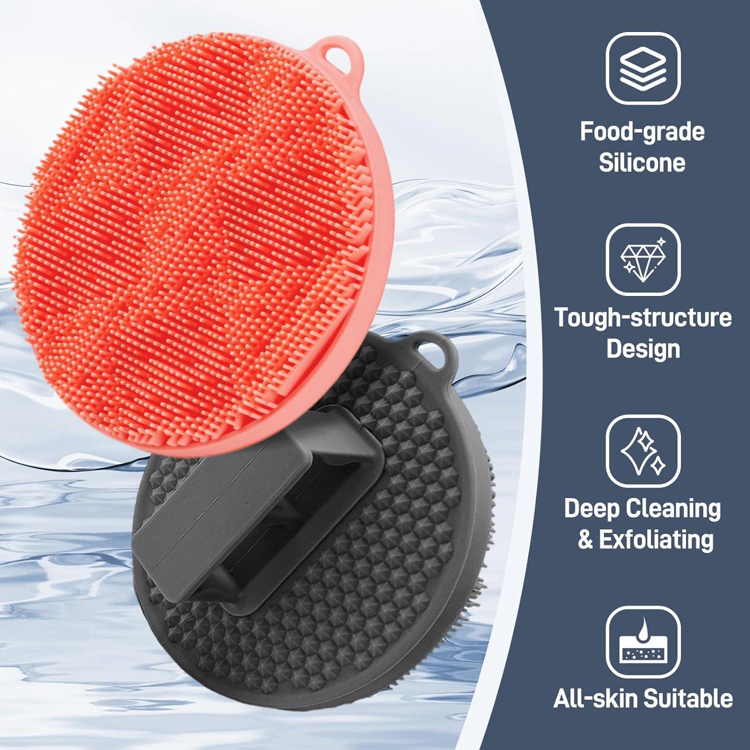 Esponja de Cuerpo de Silicona GEENOA 2PCS Antideslizante