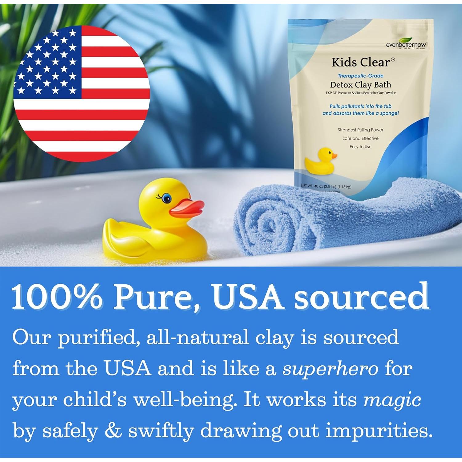 Baño Detox Kids Clear Evenbetternow 1,13 kg Pura Bentonita