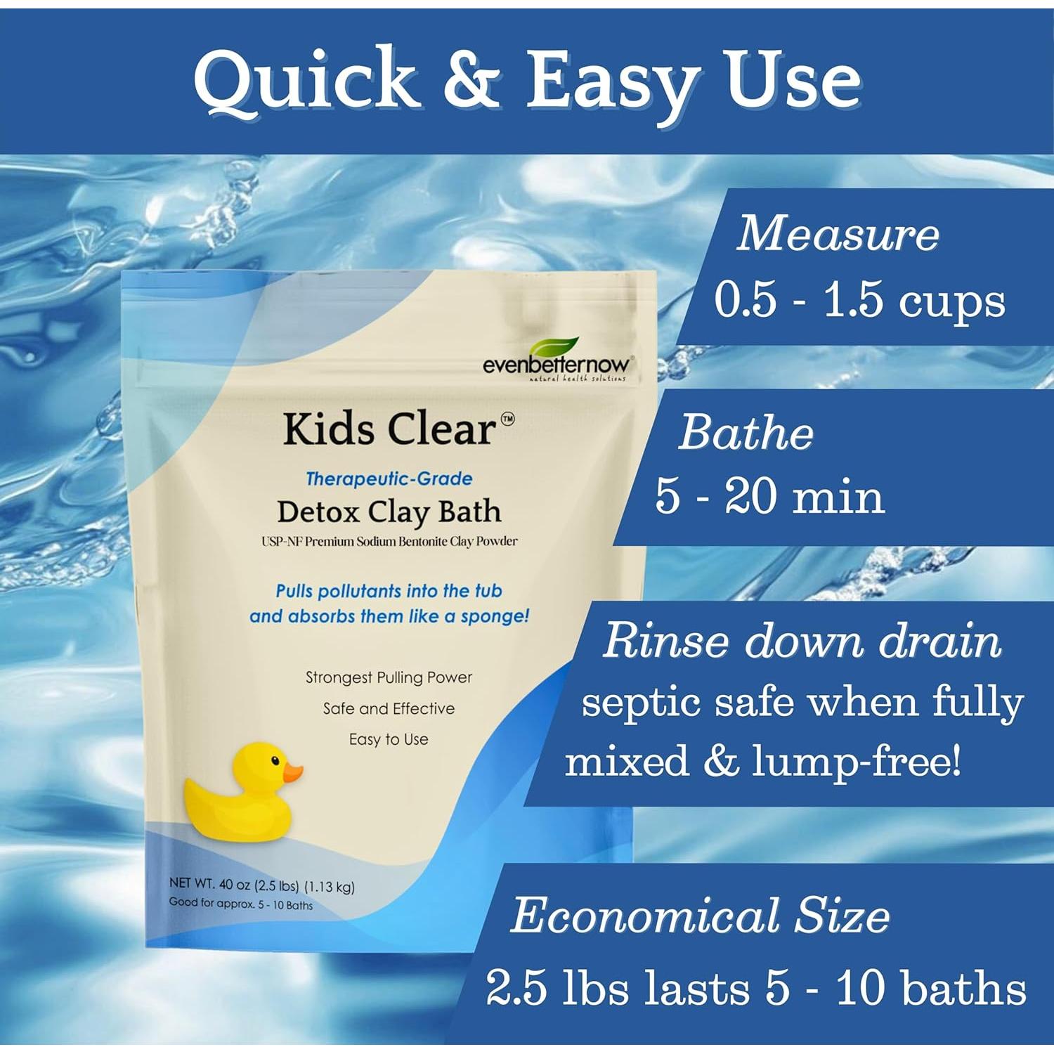 Baño Detox Kids Clear Evenbetternow 1,13 kg Pura Bentonita