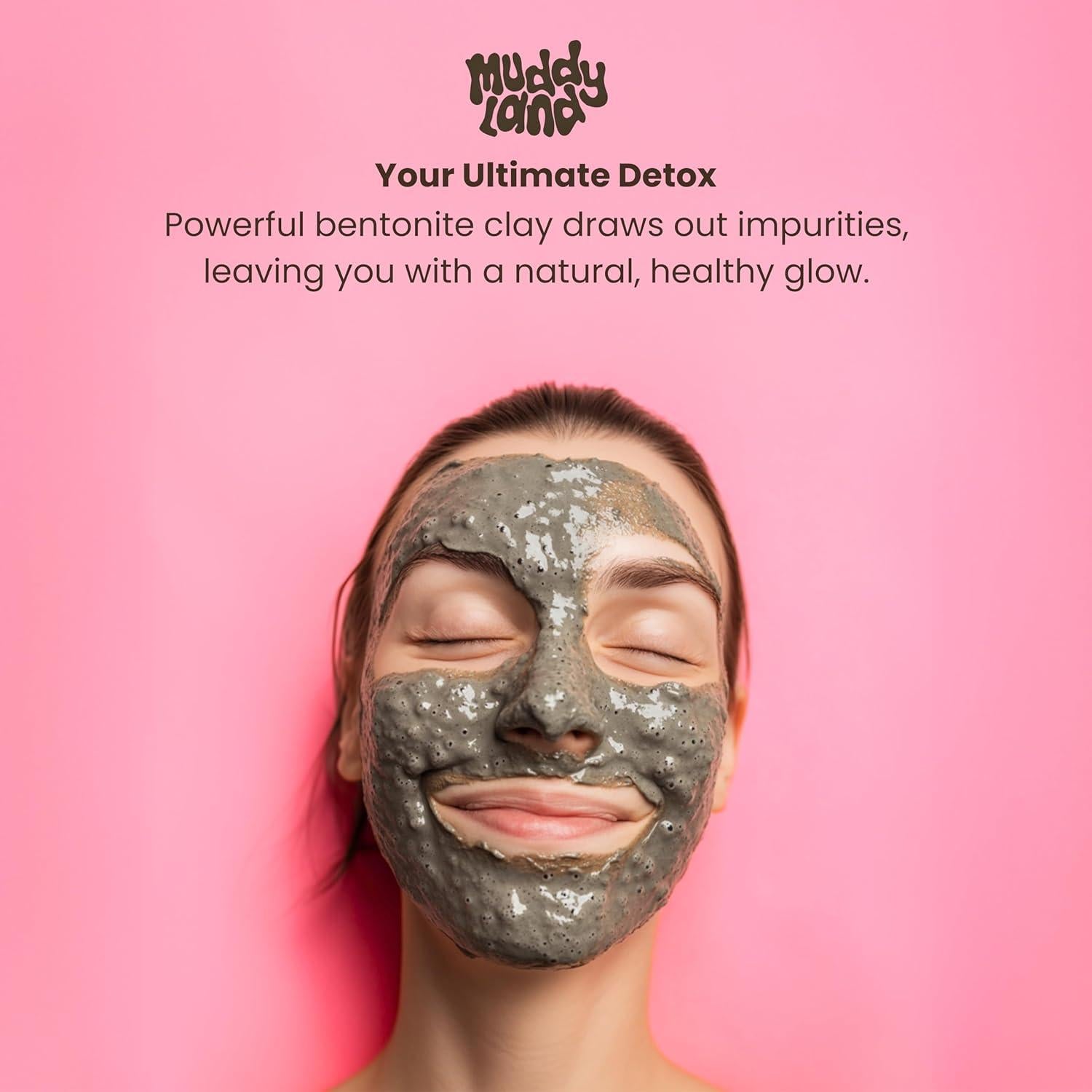 Mascarilla Detox de Arcilla Bentonita Muddyland 396g - Baño Detox
