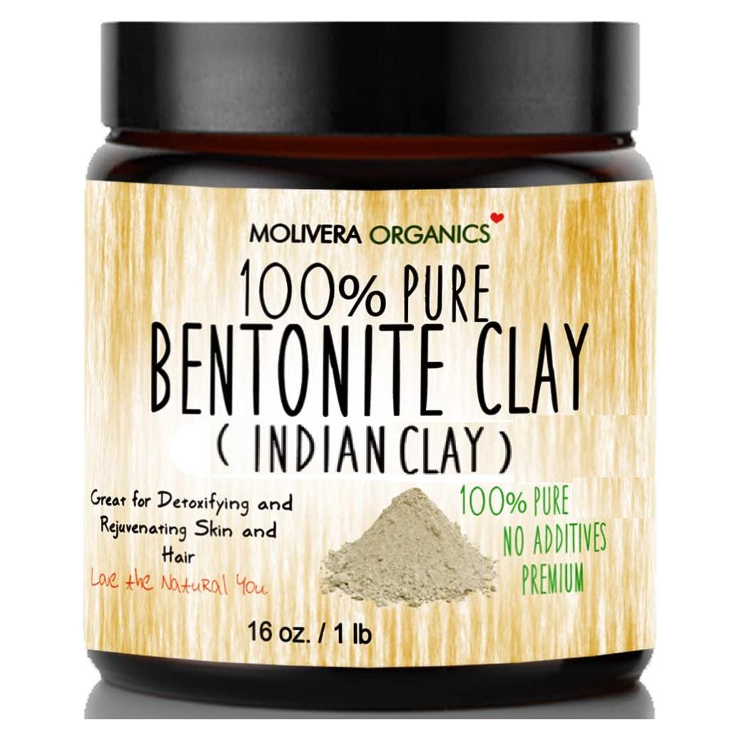 Arcilla Bentonita Pura 450g Molivera Organics - Desintoxicante Facial y Capilar