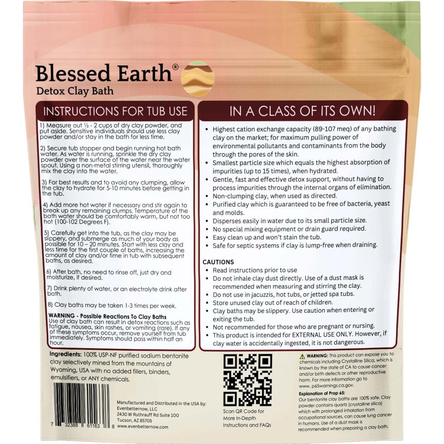 Baño de Arcilla Detox Blessed Earth 1.81 kg - Bentonita Sódica