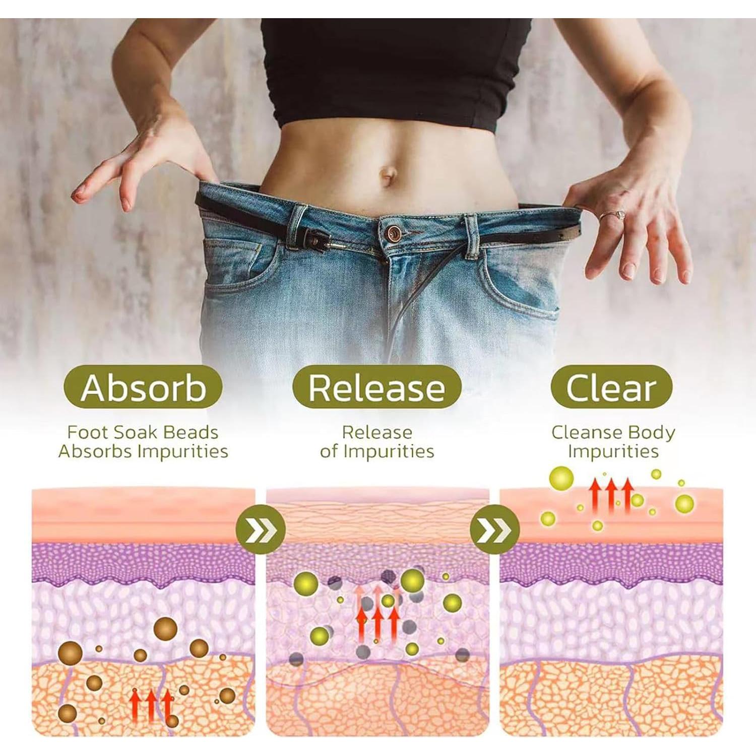 50 Perlas de Remojo para Pies Desintoxicantes Whycalon