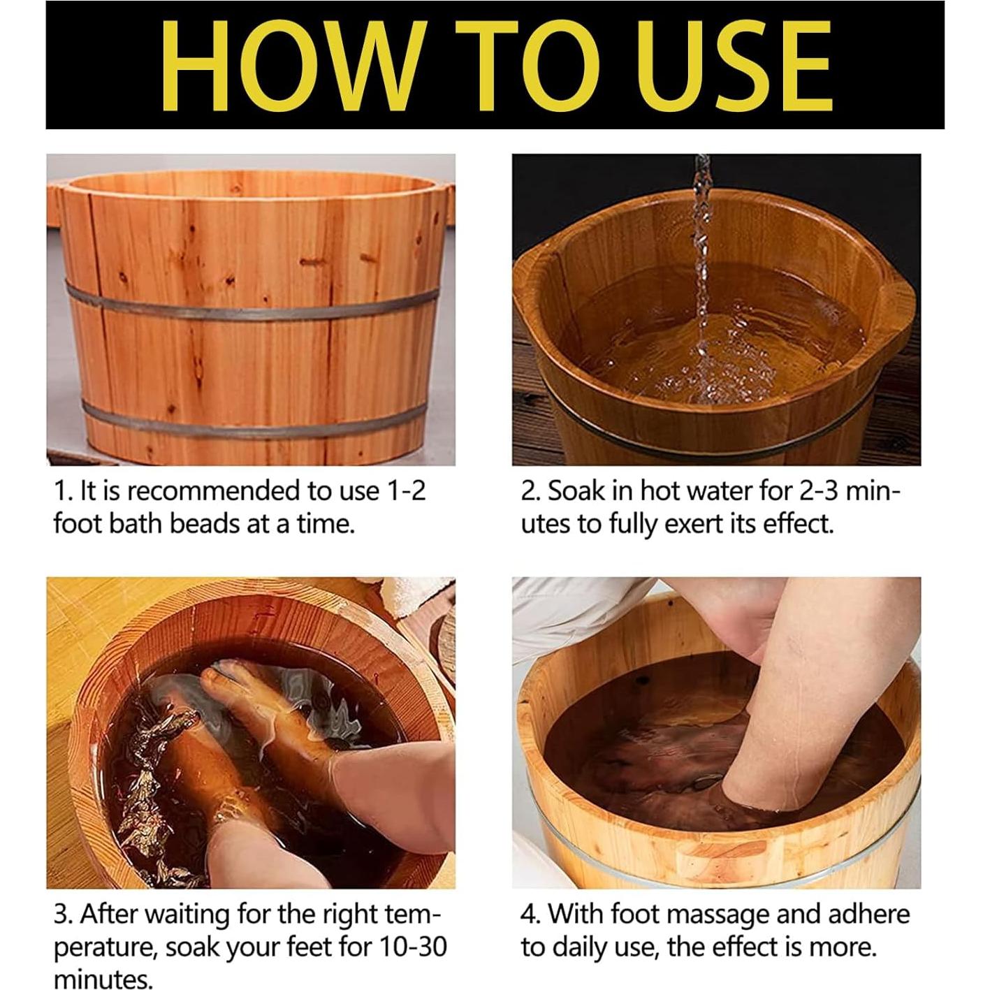 50 Perlas de Remojo para Pies Desintoxicantes Whycalon