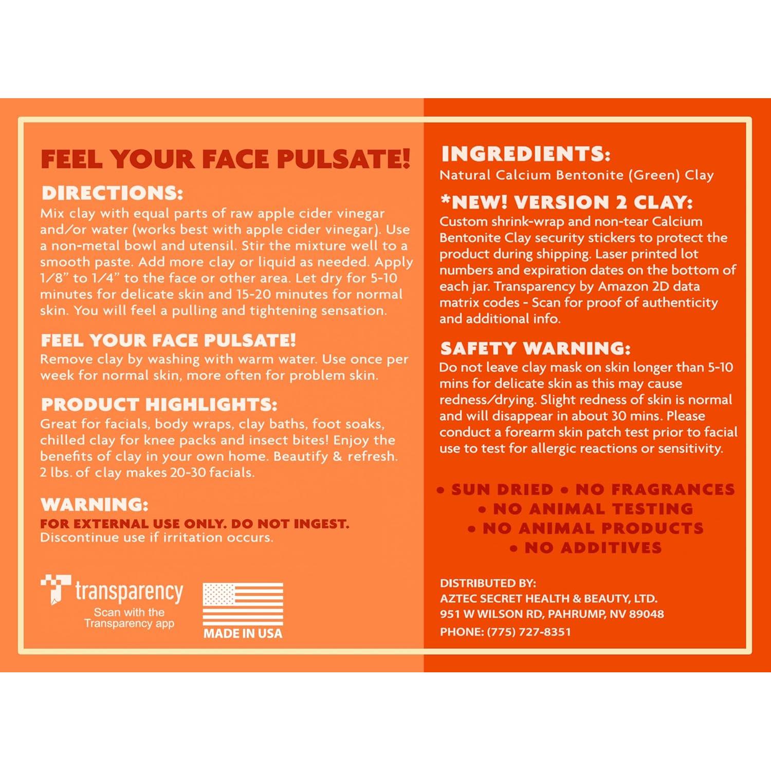 Aztec Secret Arcilla Sanadora India 450 g - Máscara Facial