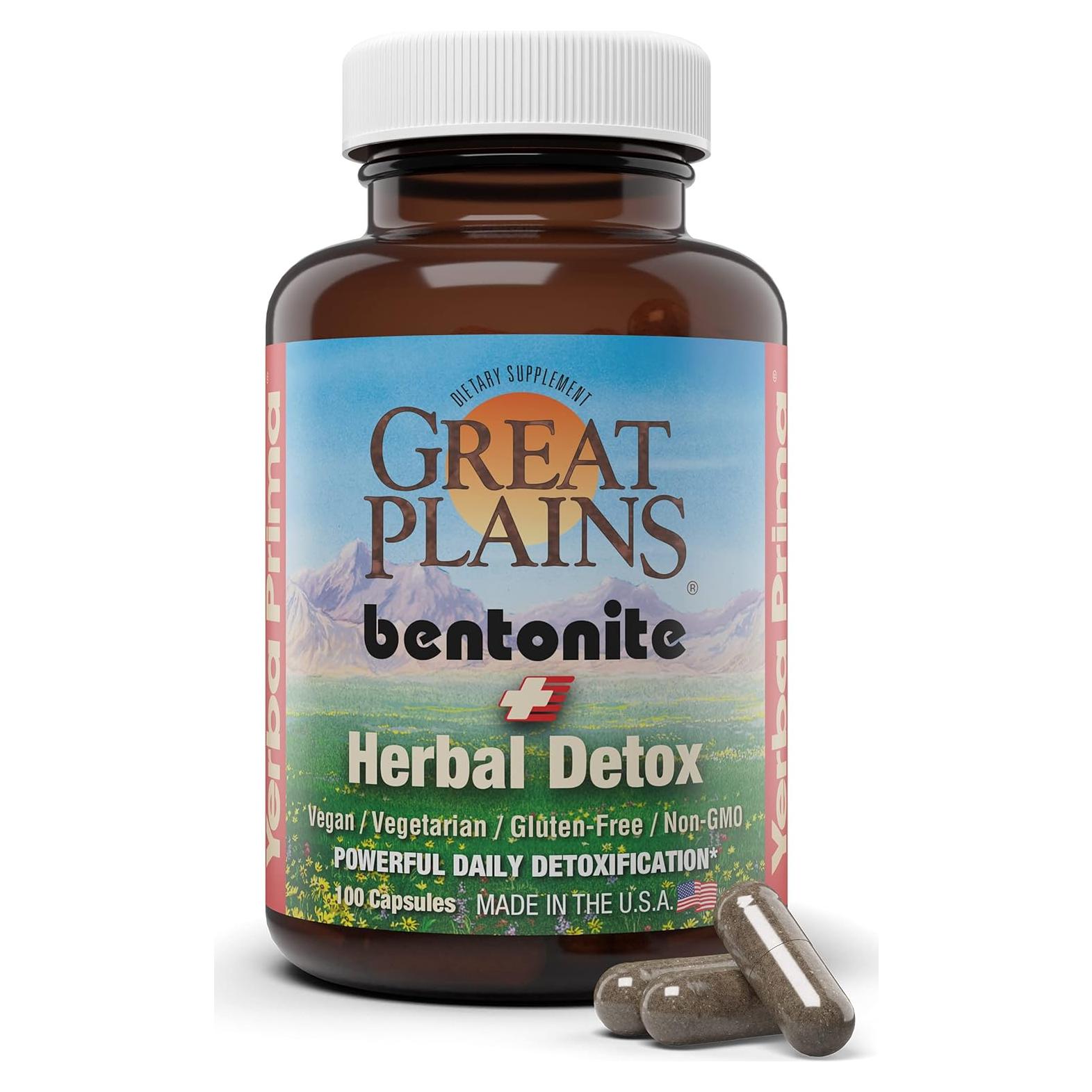 Yerba Prima Bentonita Detox 100 Cápsulas Veganas 100mg