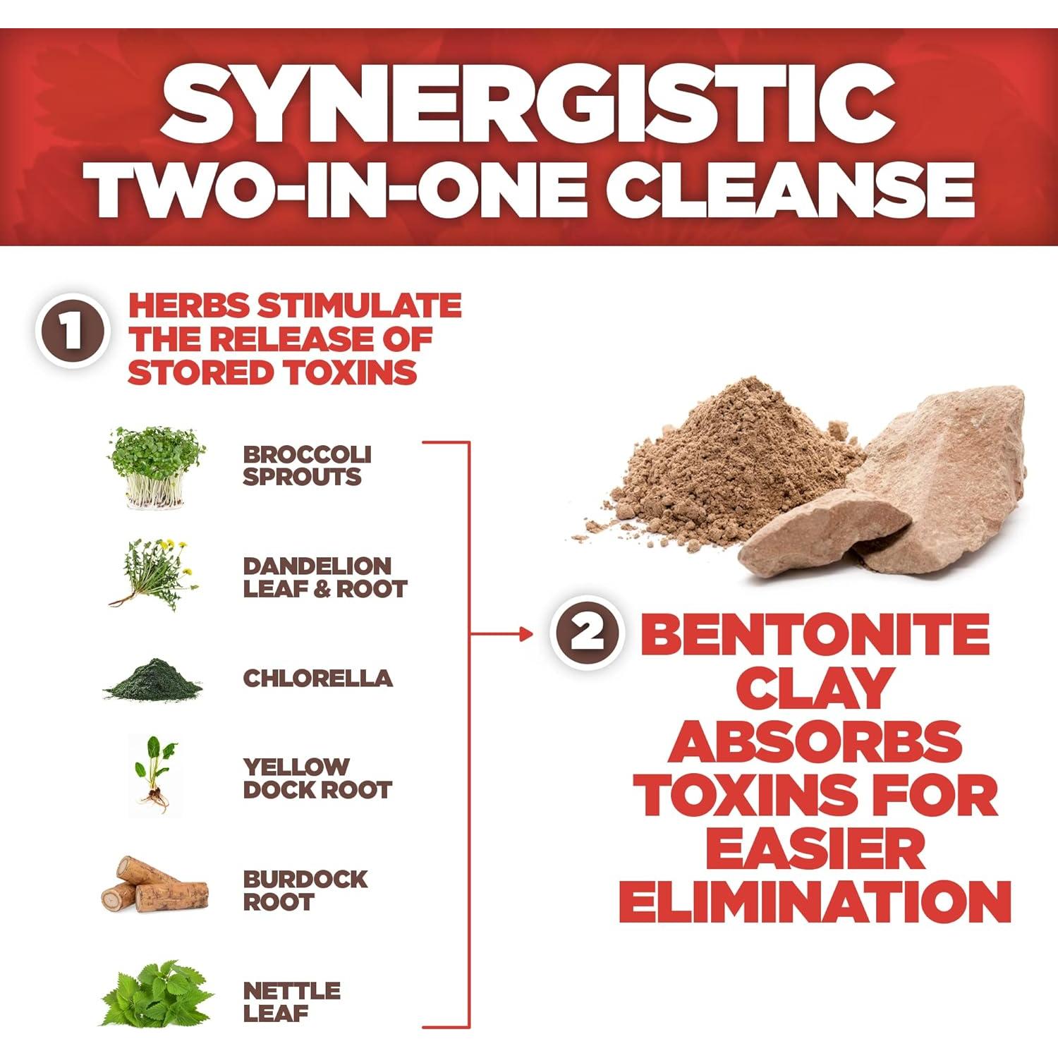 Yerba Prima Bentonita Detox 100 Cápsulas Veganas 100mg