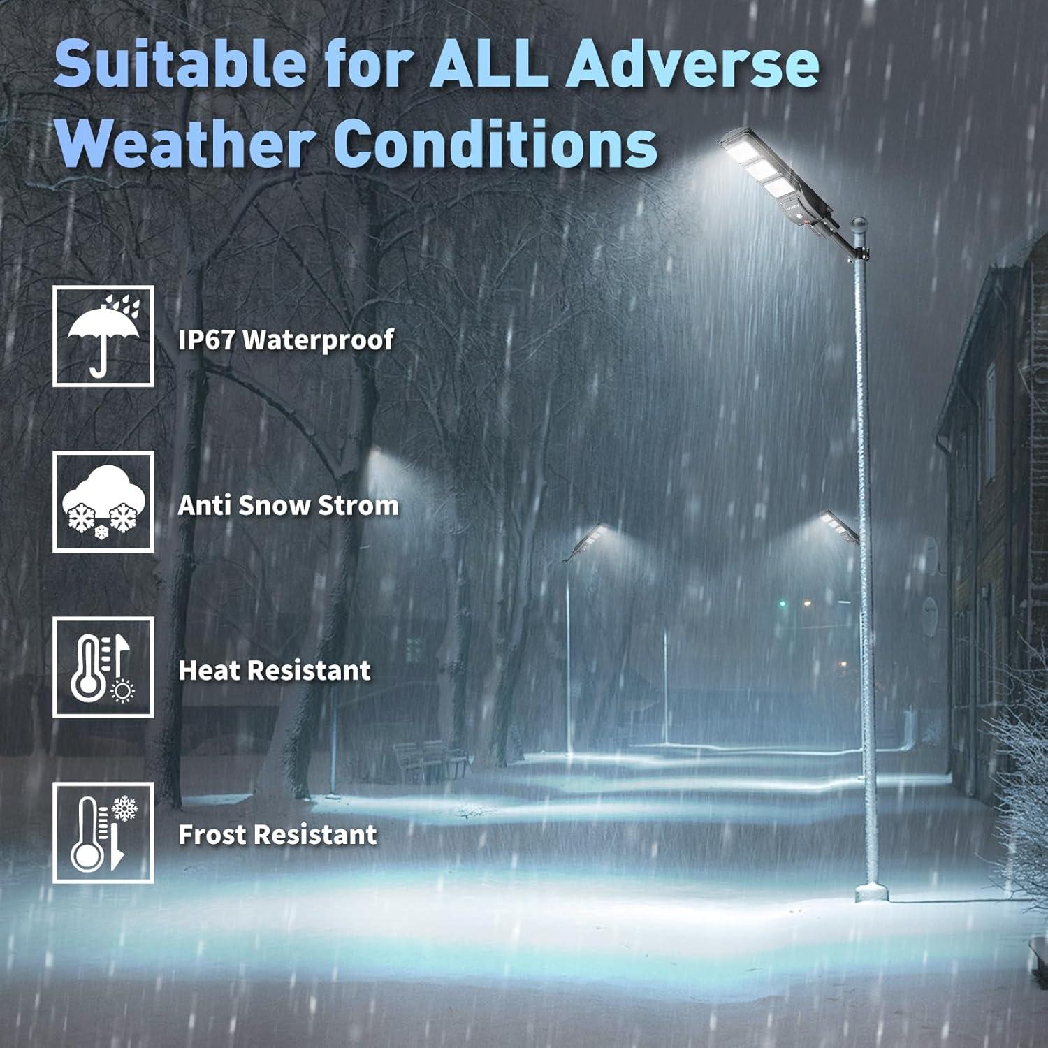 Luz Solar de Calle LANGY 18000LM IP67 Control Remoto 2Pack