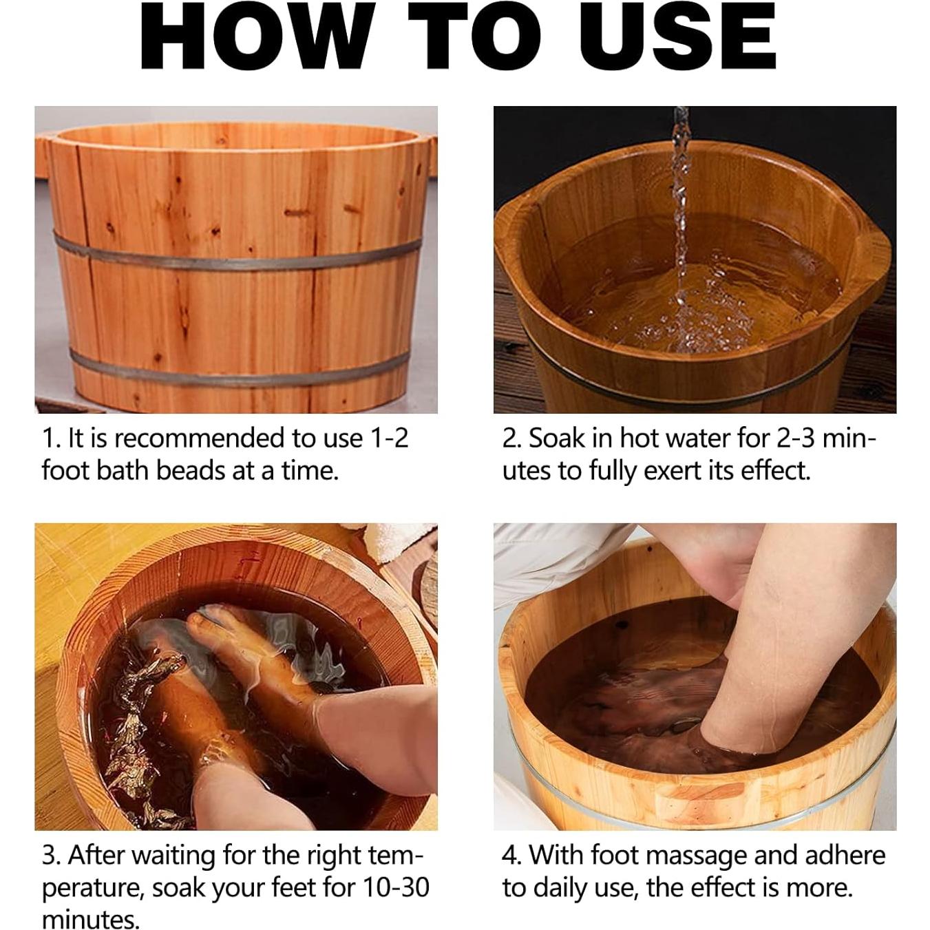 25 Perlas de Remojo para Pies Desintoxicantes BEFIVECOK