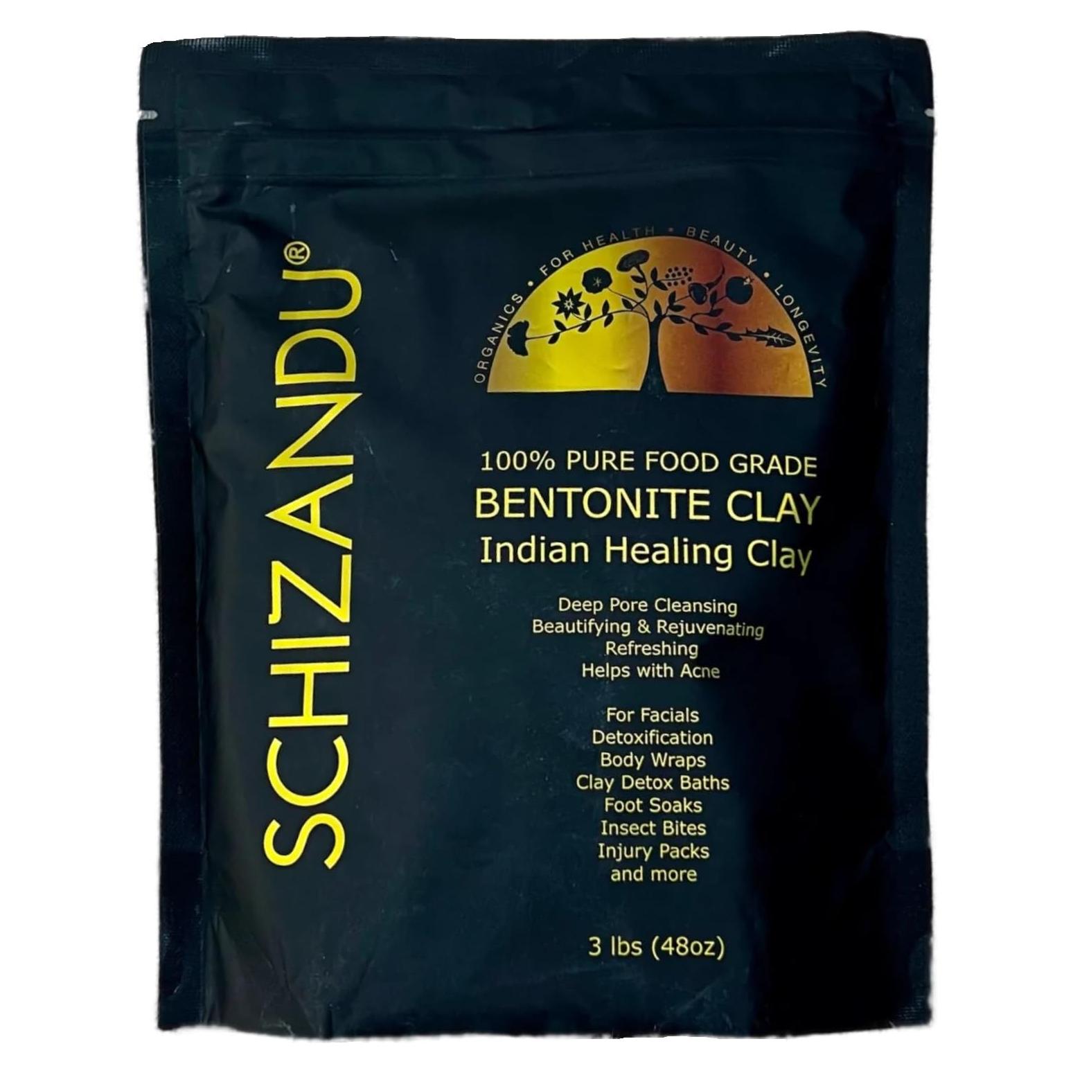 Arcilla Bentonita Sanadora Schizandu 1.36 Kg Vegana Detox