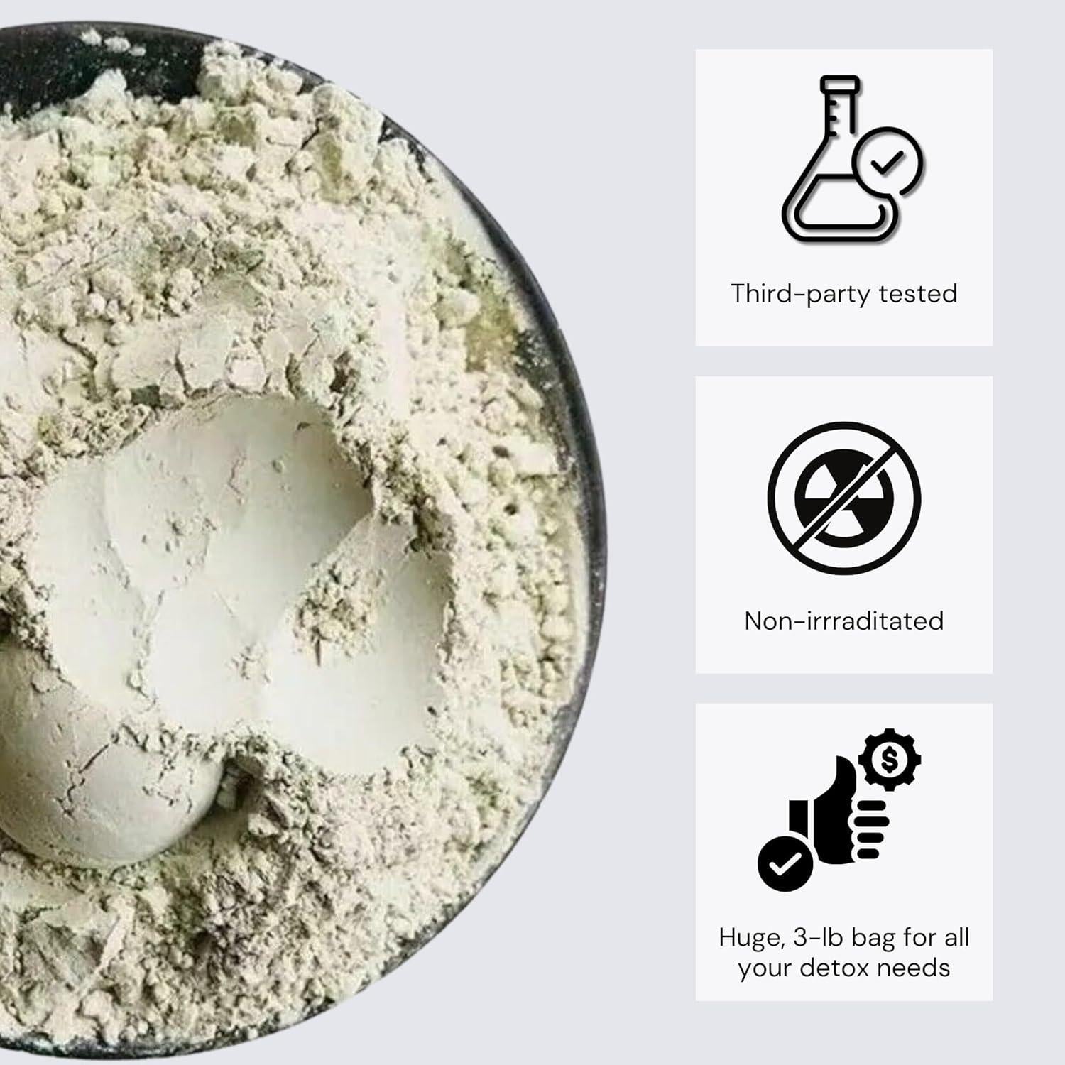 Arcilla Bentonita Sanadora Schizandu 1.36 Kg Vegana Detox