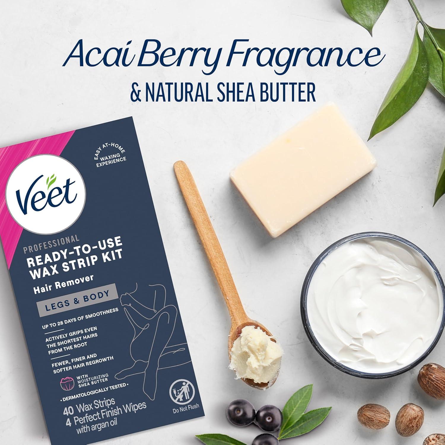 Tiras de Cera Veet para Vello Corporal Femenino 40 Unidades