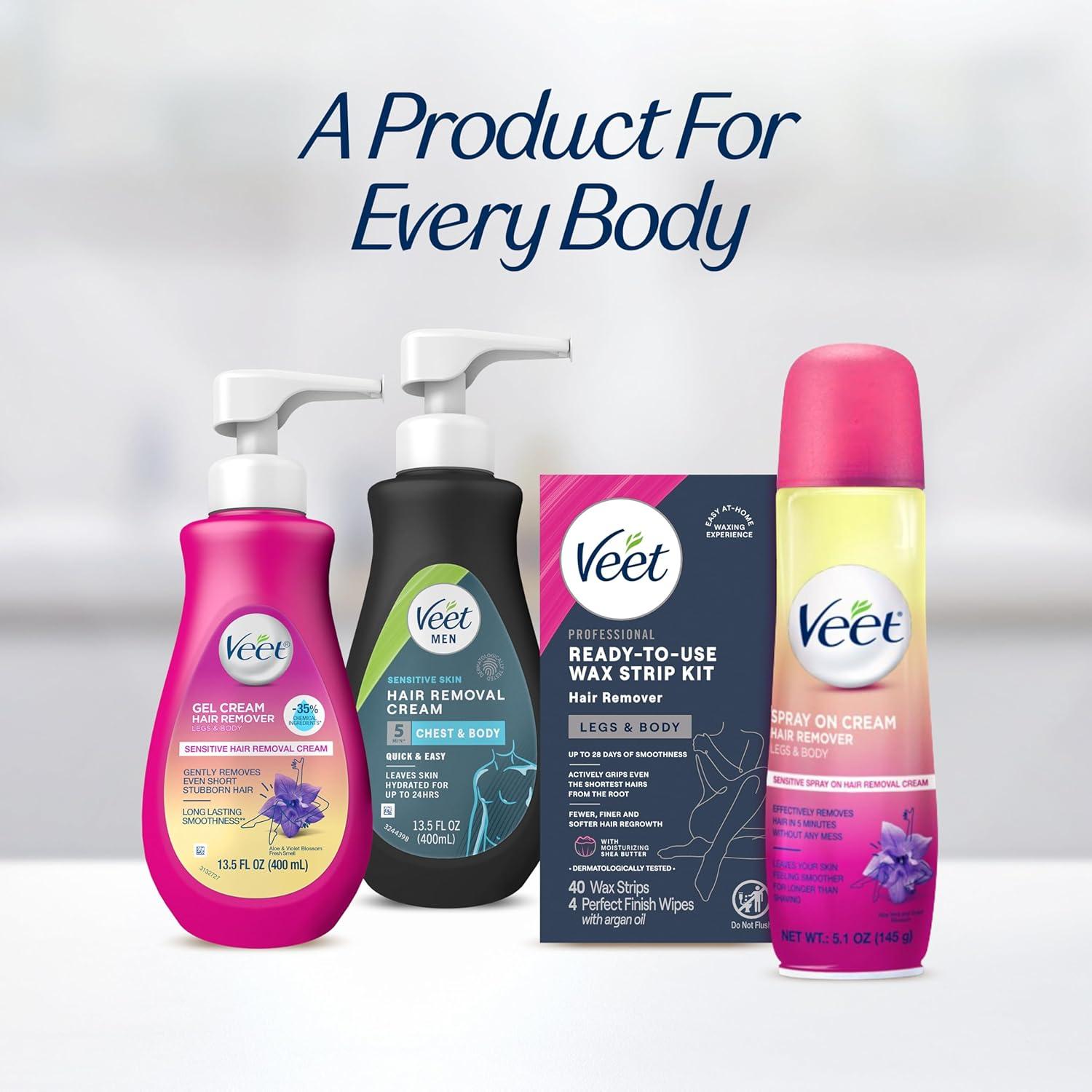 Tiras de Cera Veet para Vello Corporal Femenino 40 Unidades