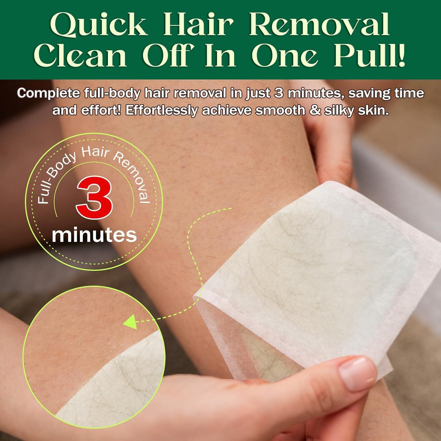 Tiras de Cera Facial Hipoalergénicas Yiyang - 60 Unidades