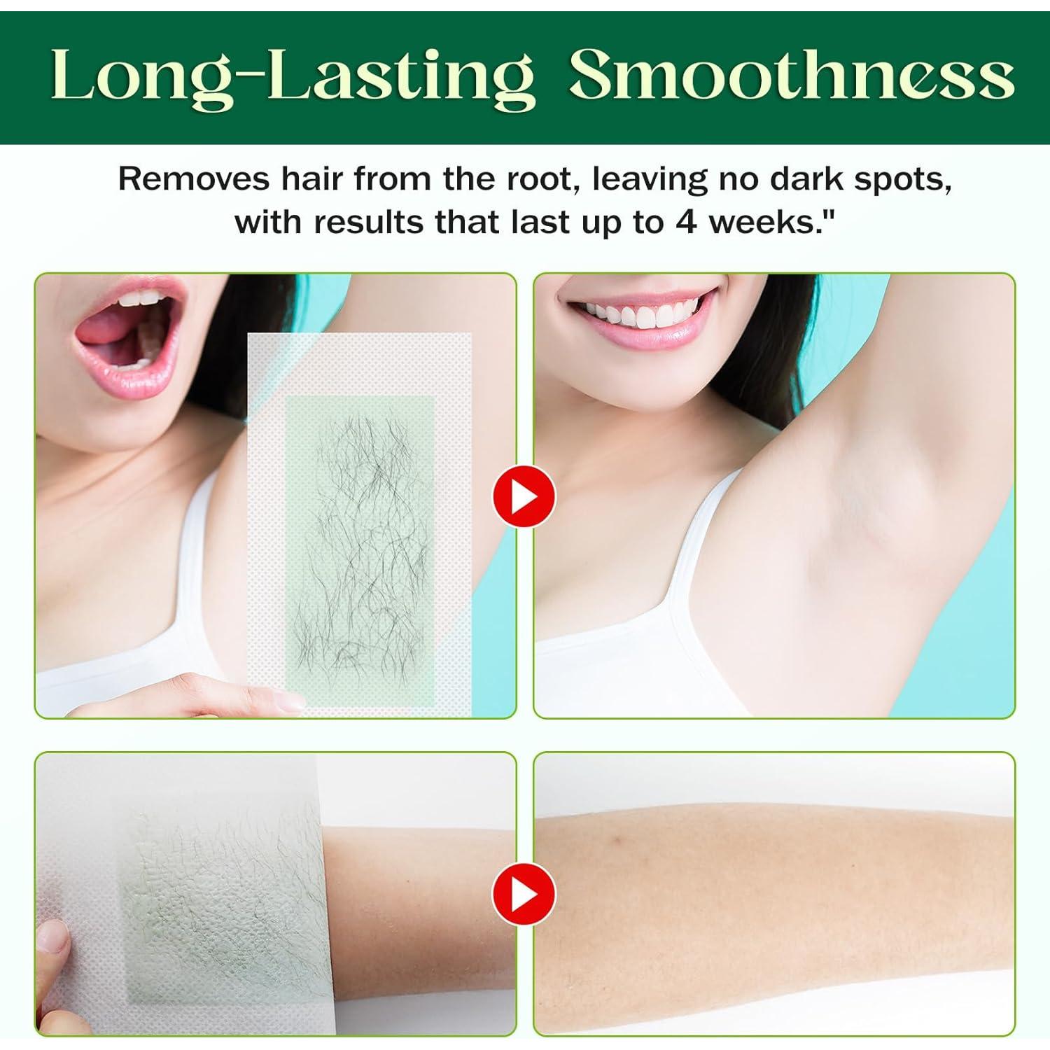 Tiras de Cera Facial Hipoalergénicas Yiyang - 60 Unidades